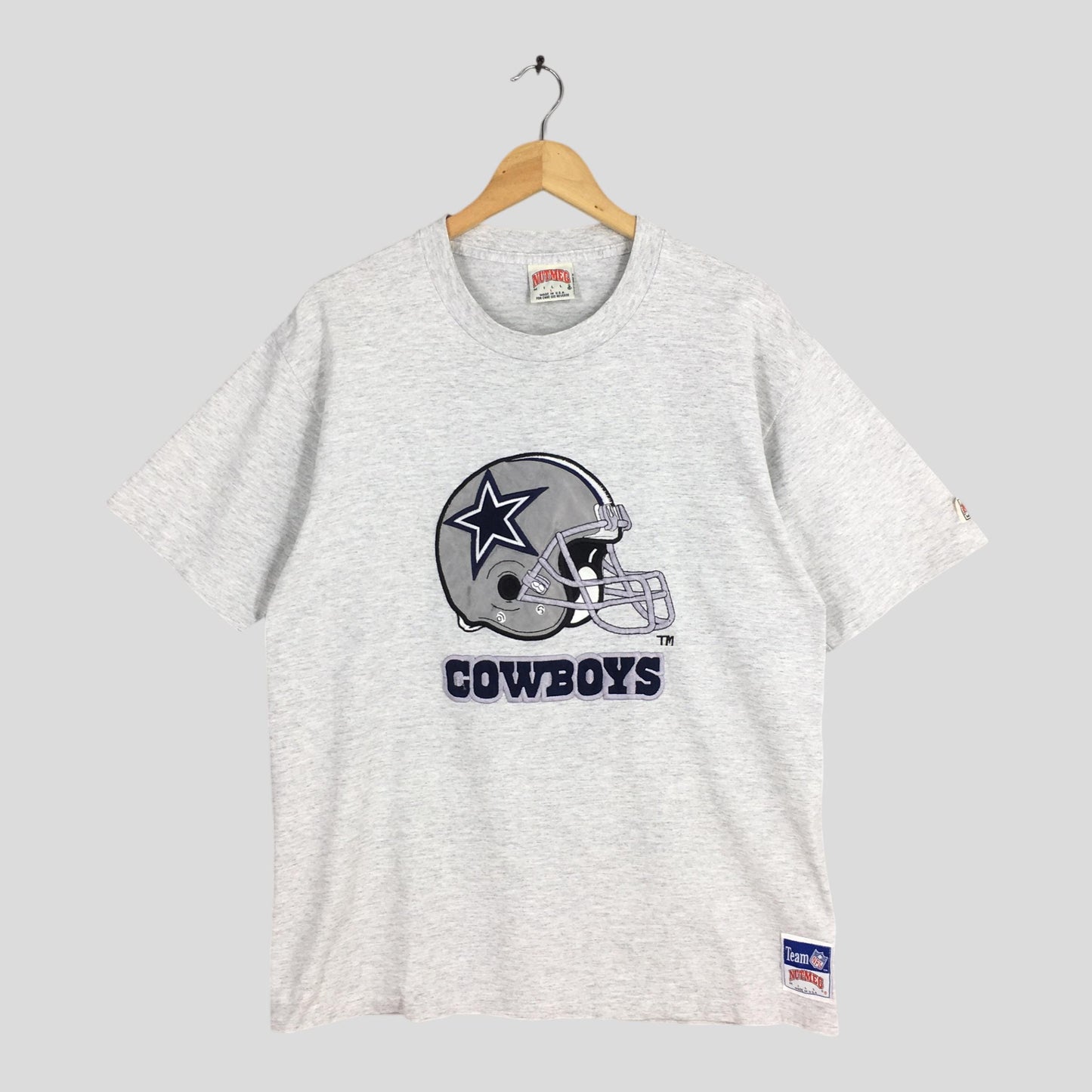 90s Dallas Cowboys NFL Gray T shirt Large