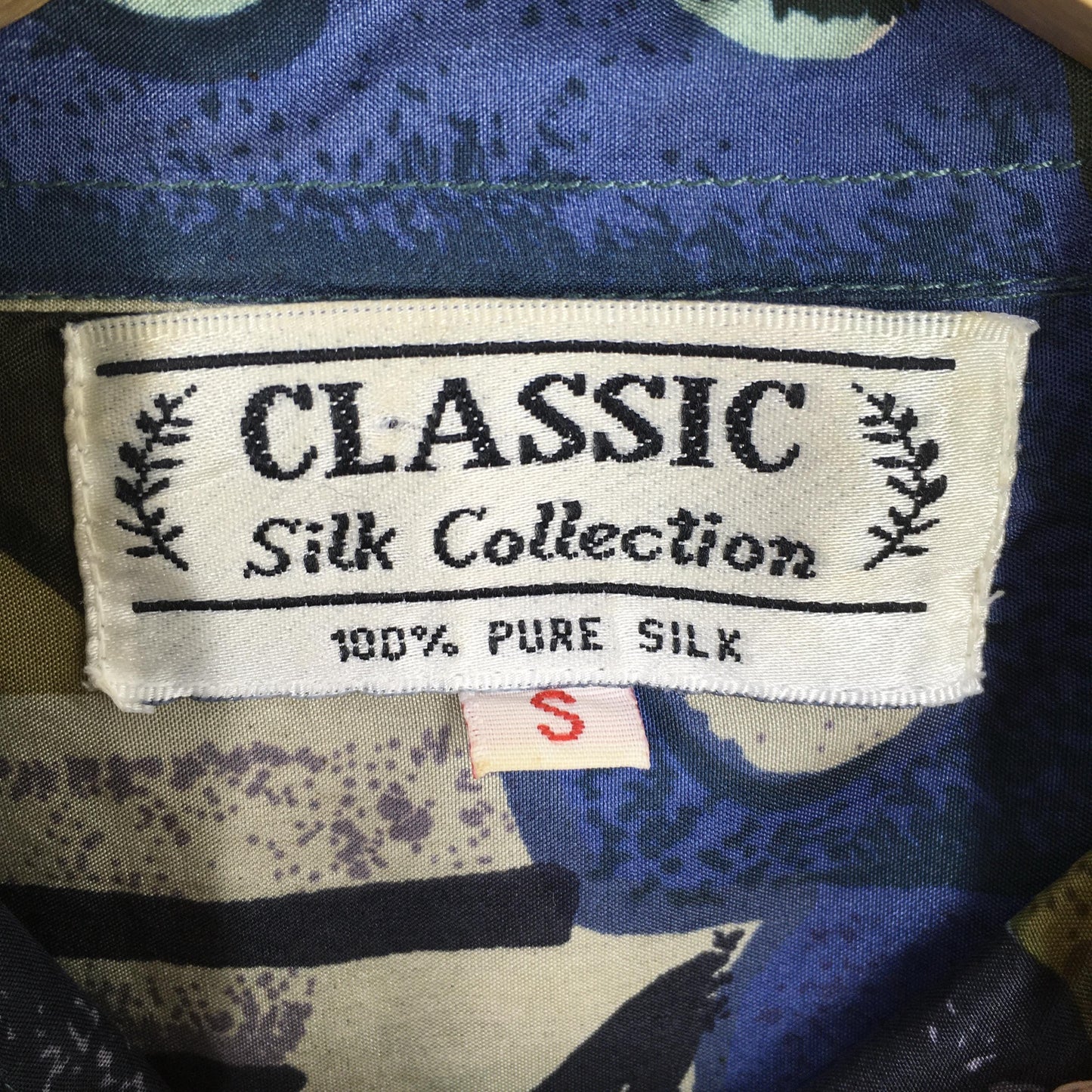 Psychedelic Multicolor Silk Shirt Small