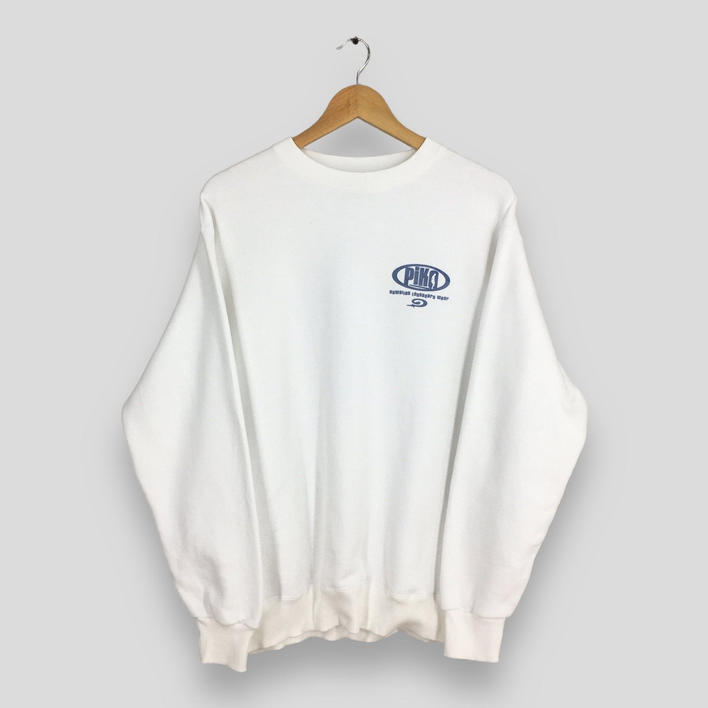 Piko Surfing White Sweatshirt Large