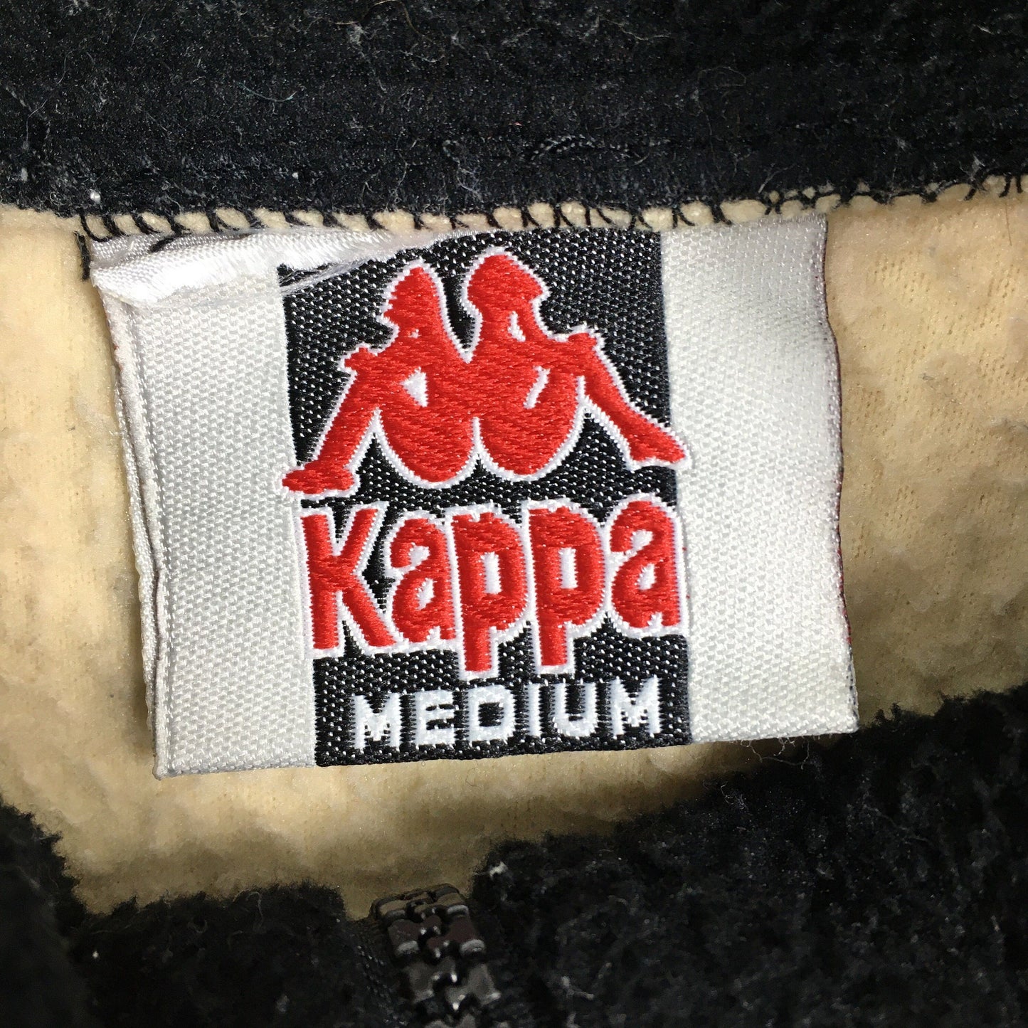 Kappa Fleece Cream Fleece Zipper Sweater Medium