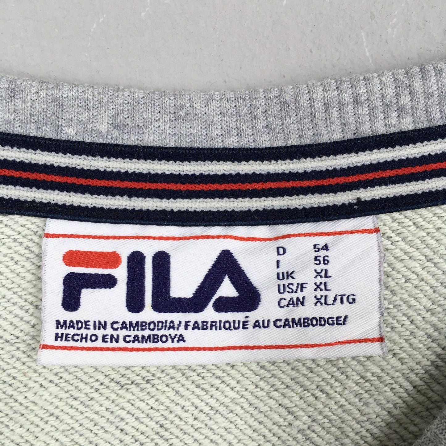 Fila Italia Gray Sweatshirt XLarge