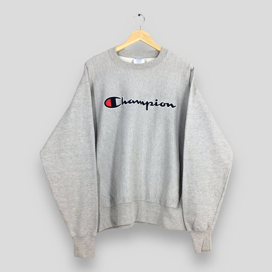 Champion Reverse Weave Gray Sweatshirt Large