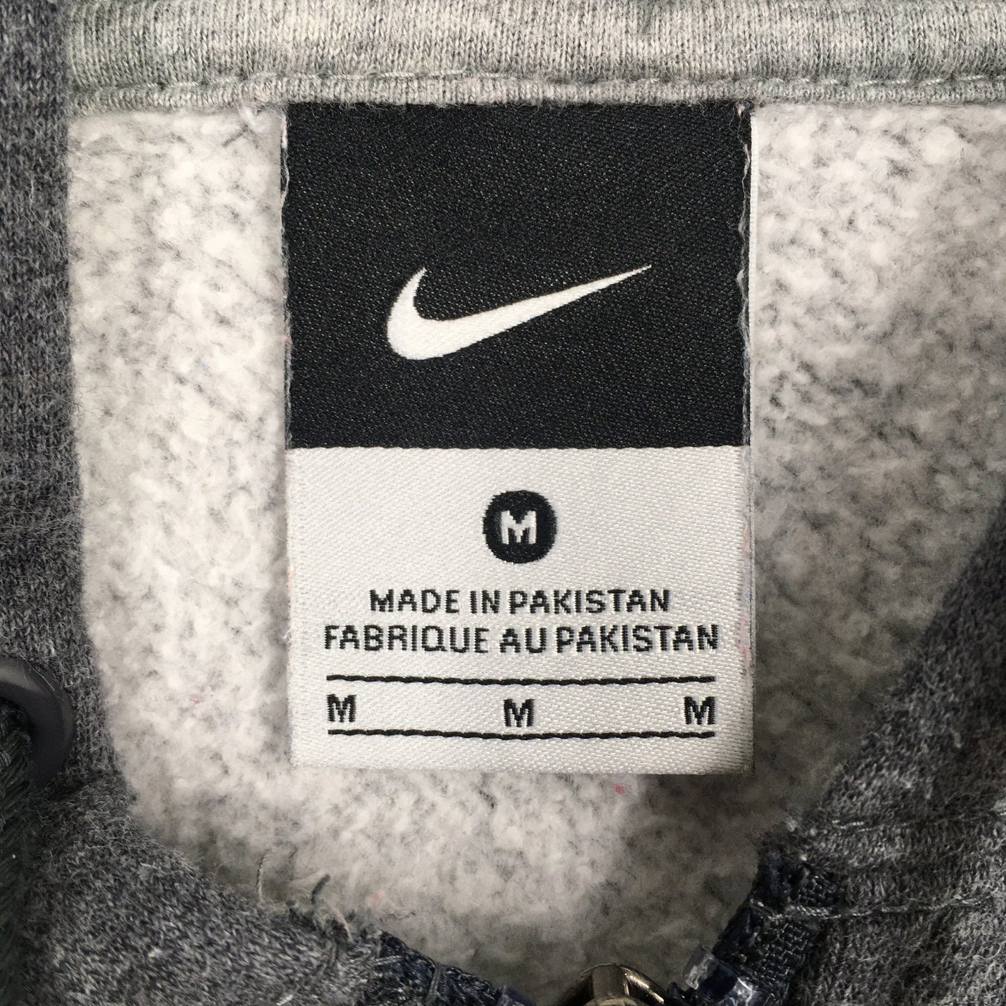 Nike Swoosh Gray Zipper Hoodies Medium