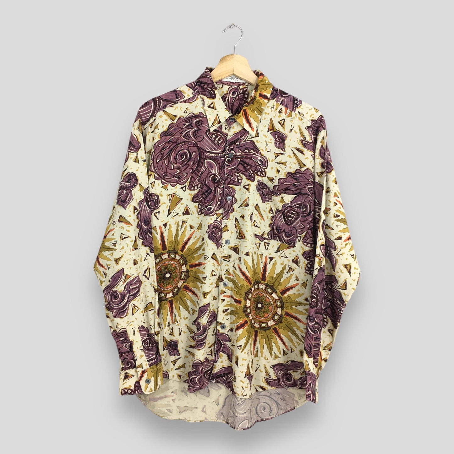 Flower Abstract Pattern Casual Shirt Large