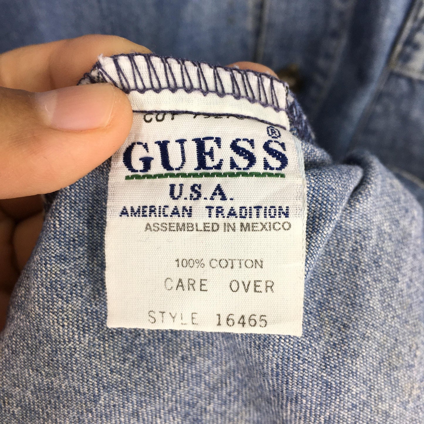 Guess Jeans Blue Denim Shirt Small