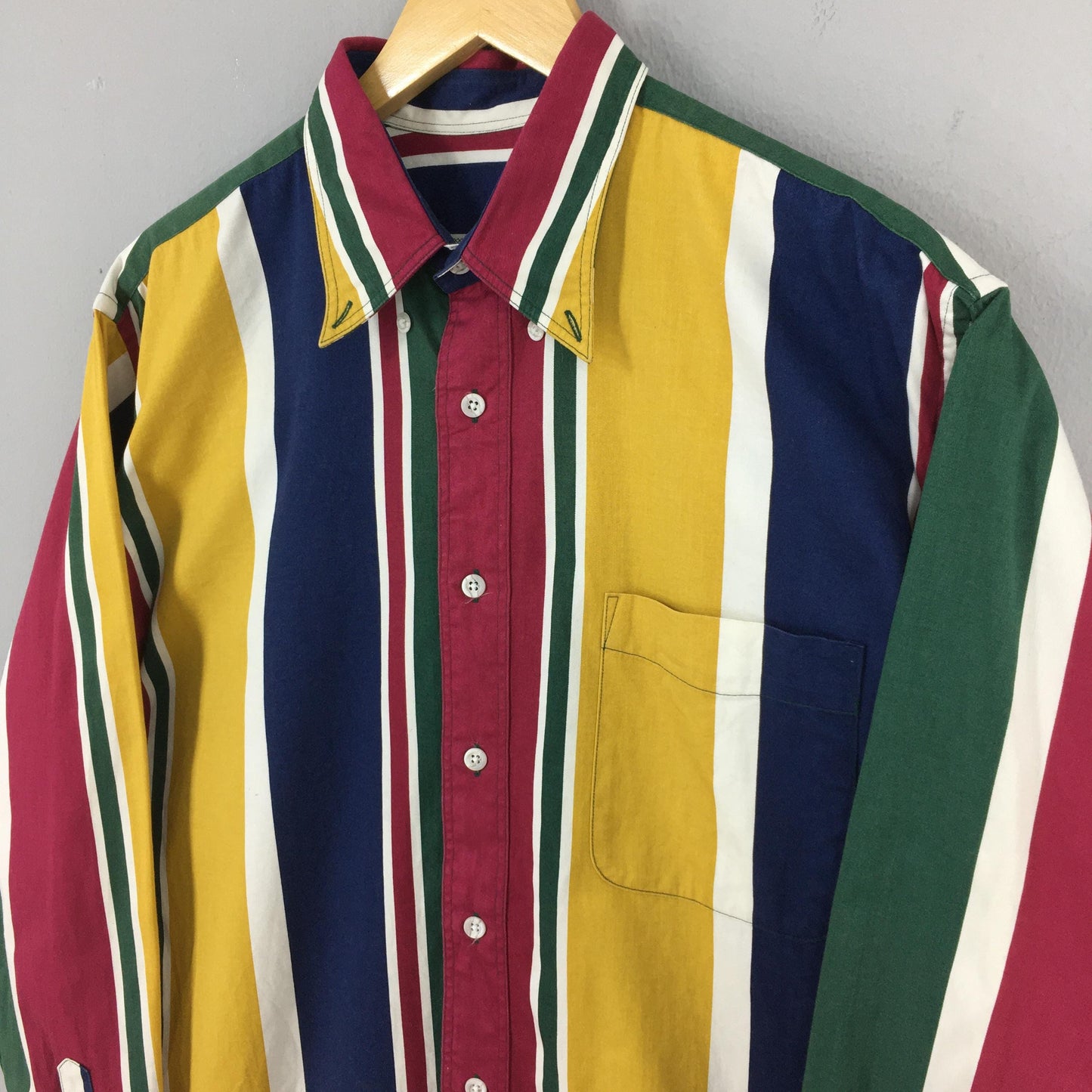 Multicolor Stripes Brushpopper Shirt Large