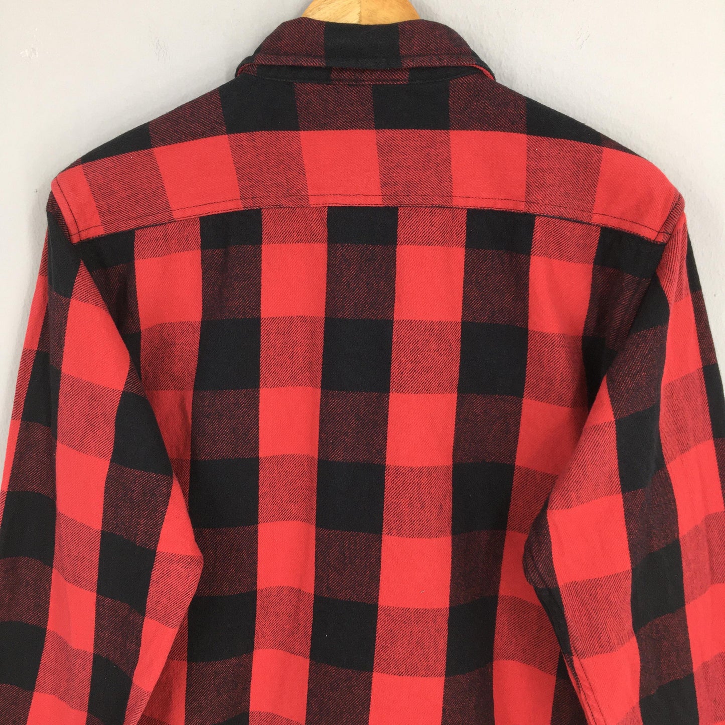 Avirex Usa Plaid Tartan Red Checkered Flannel Shirt XLarge