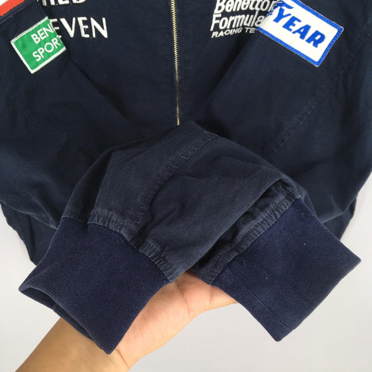 Benetton Formula 1 Embroidery Blue Harrington Jacket Medium