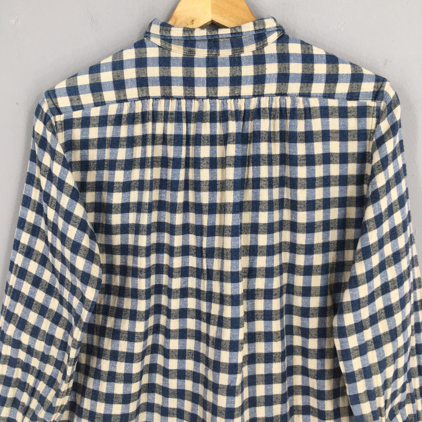 45 RPM Studio Blue Checkered Shirt Medium