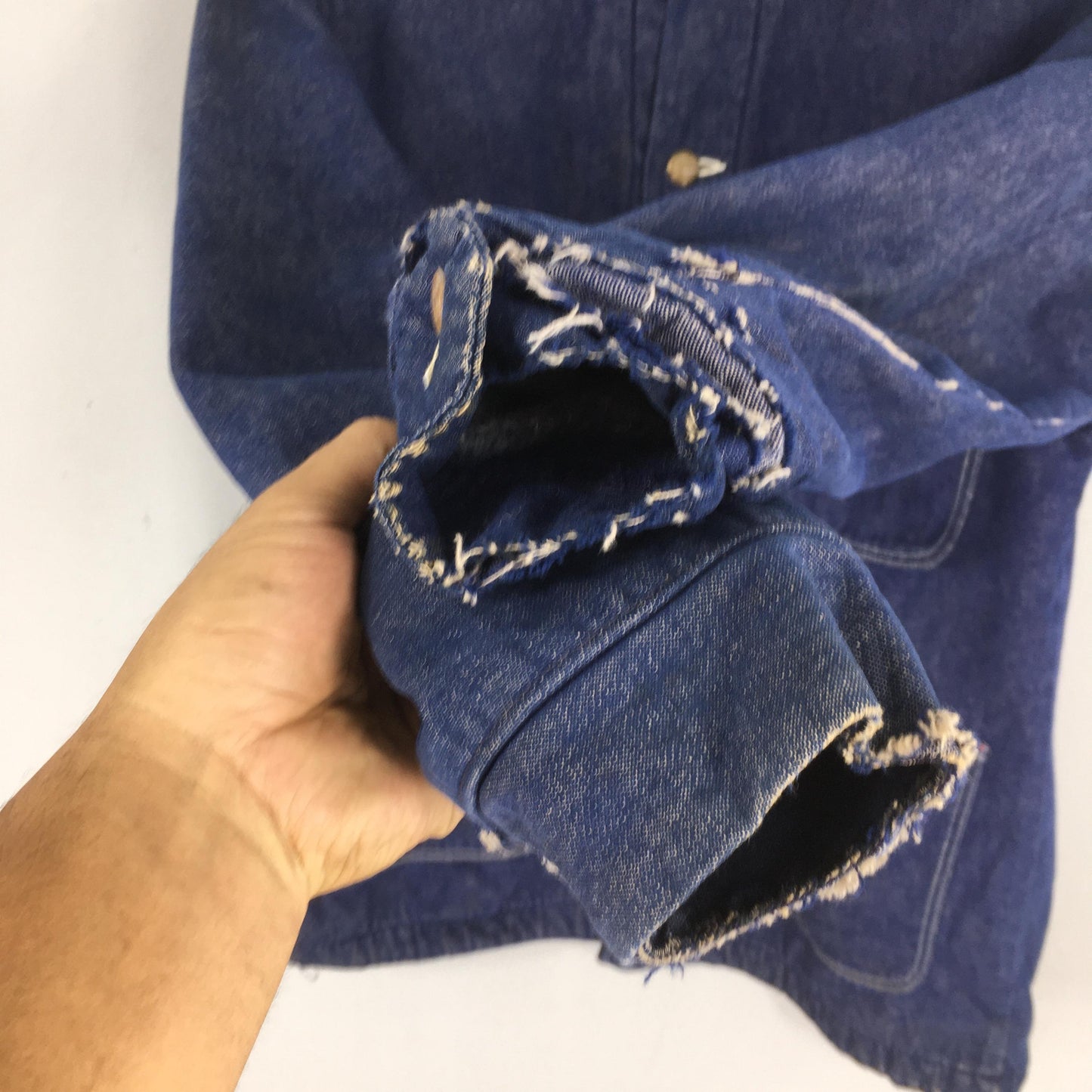 Wrangler Sanforized Blue Chore Denim Jacket Medium