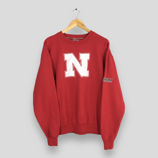 Nebraska Huskers Embroidery Sweatshirt Large