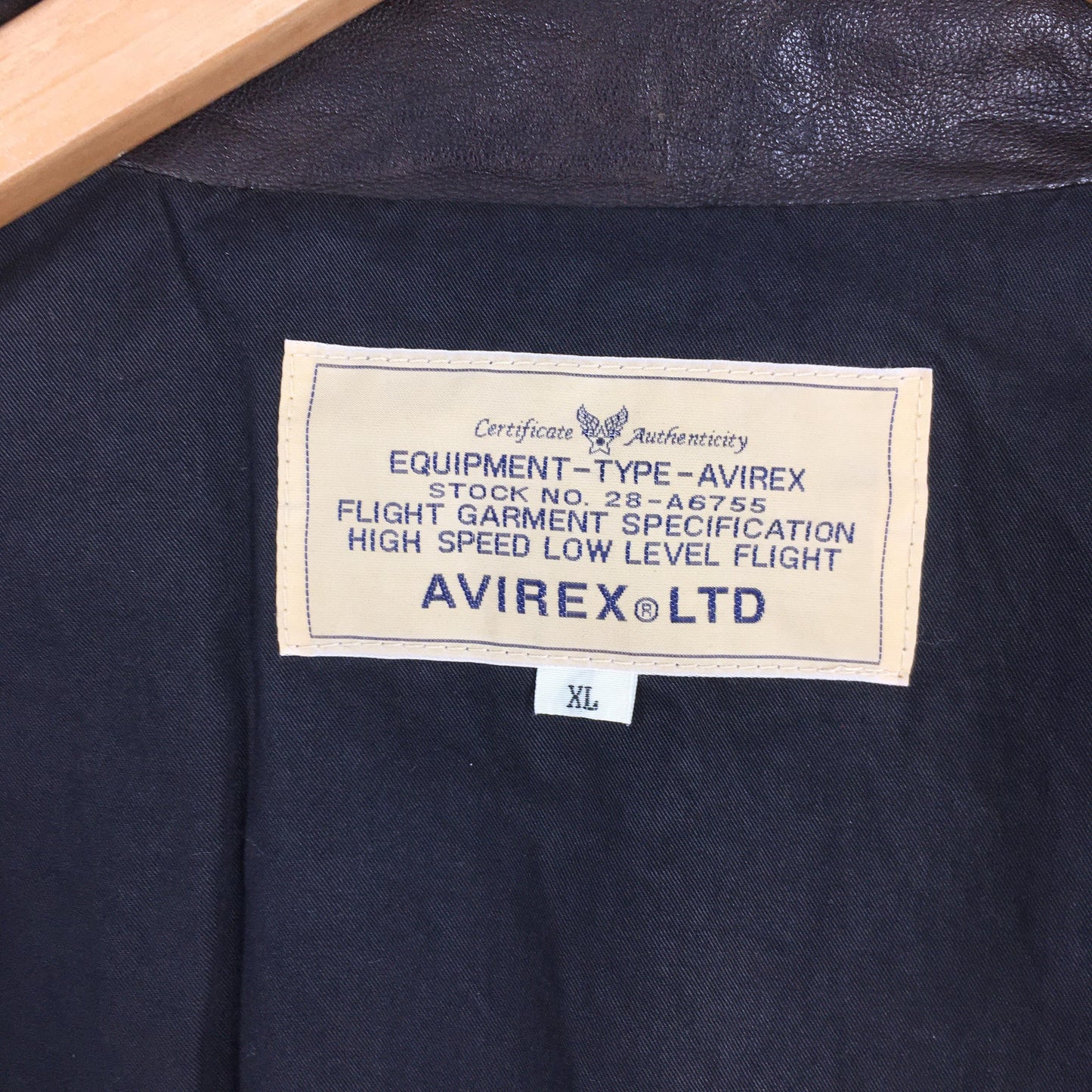 Avirex Ltd Sheepskin Leather Jacket XLarge