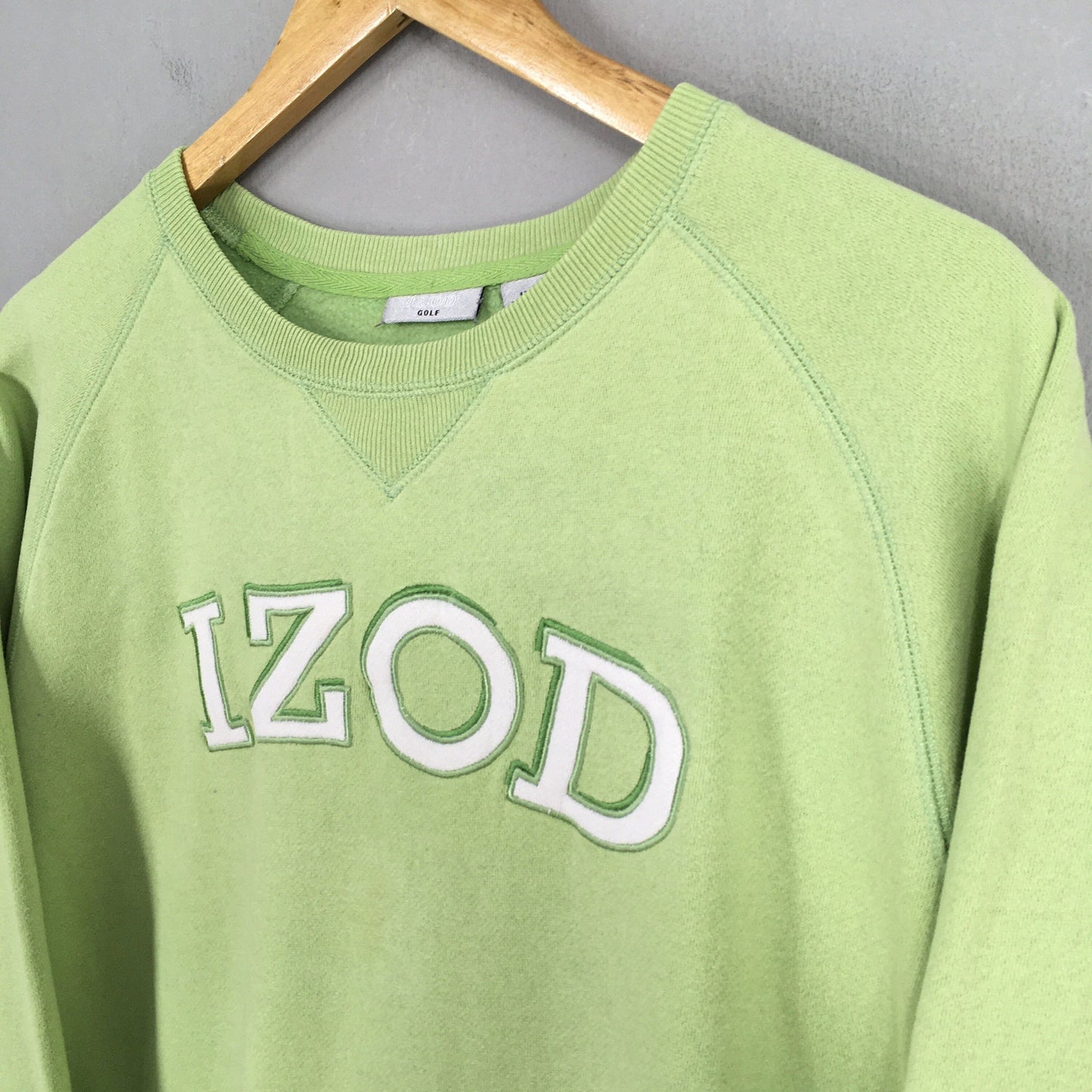 Izod Spell Out Embroidered Women Sweatshirt Large