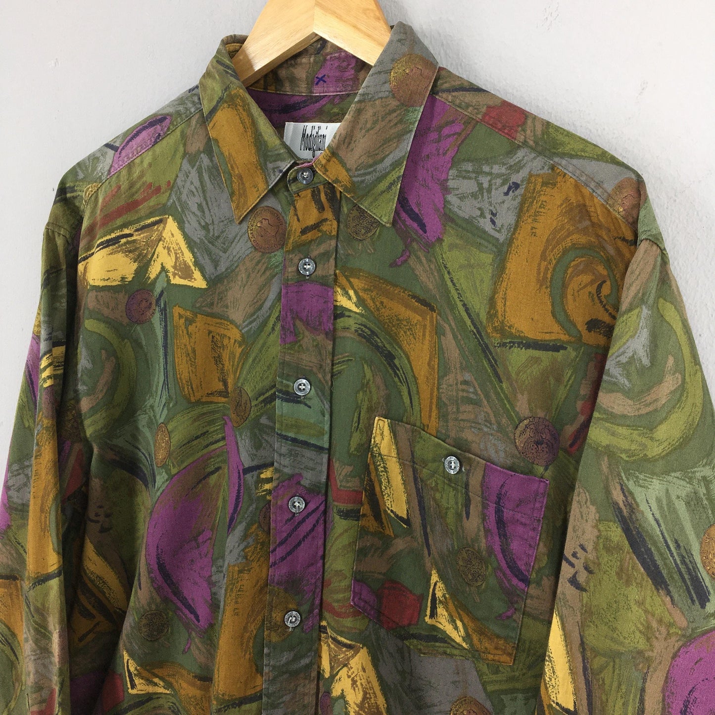 Modigliani Abstract Psychedelic Shirt Large