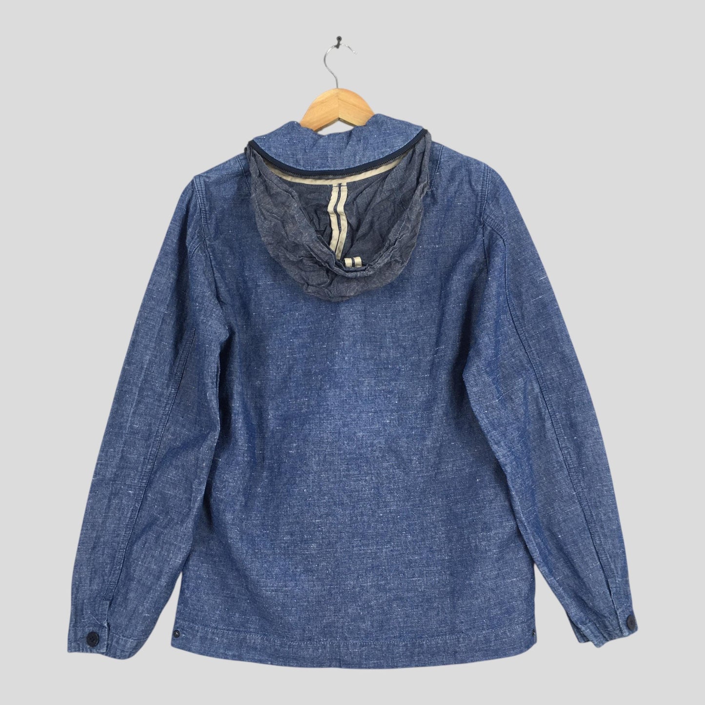 Beams Japan Usn Shawl Collar Indigo Blue Button Jacket Medium