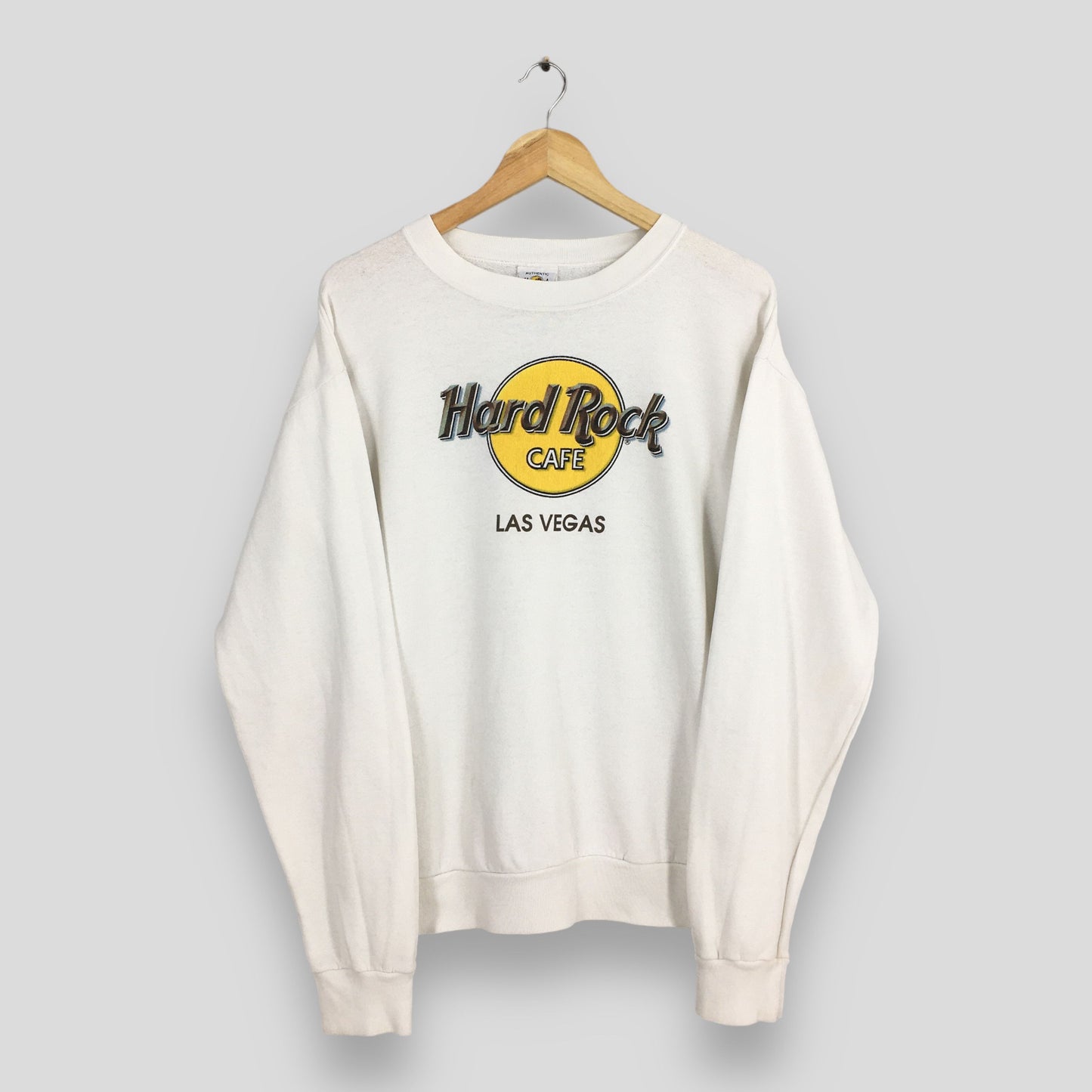 Hard Rock Cafe Las Vegas White Sweatshirt Medium