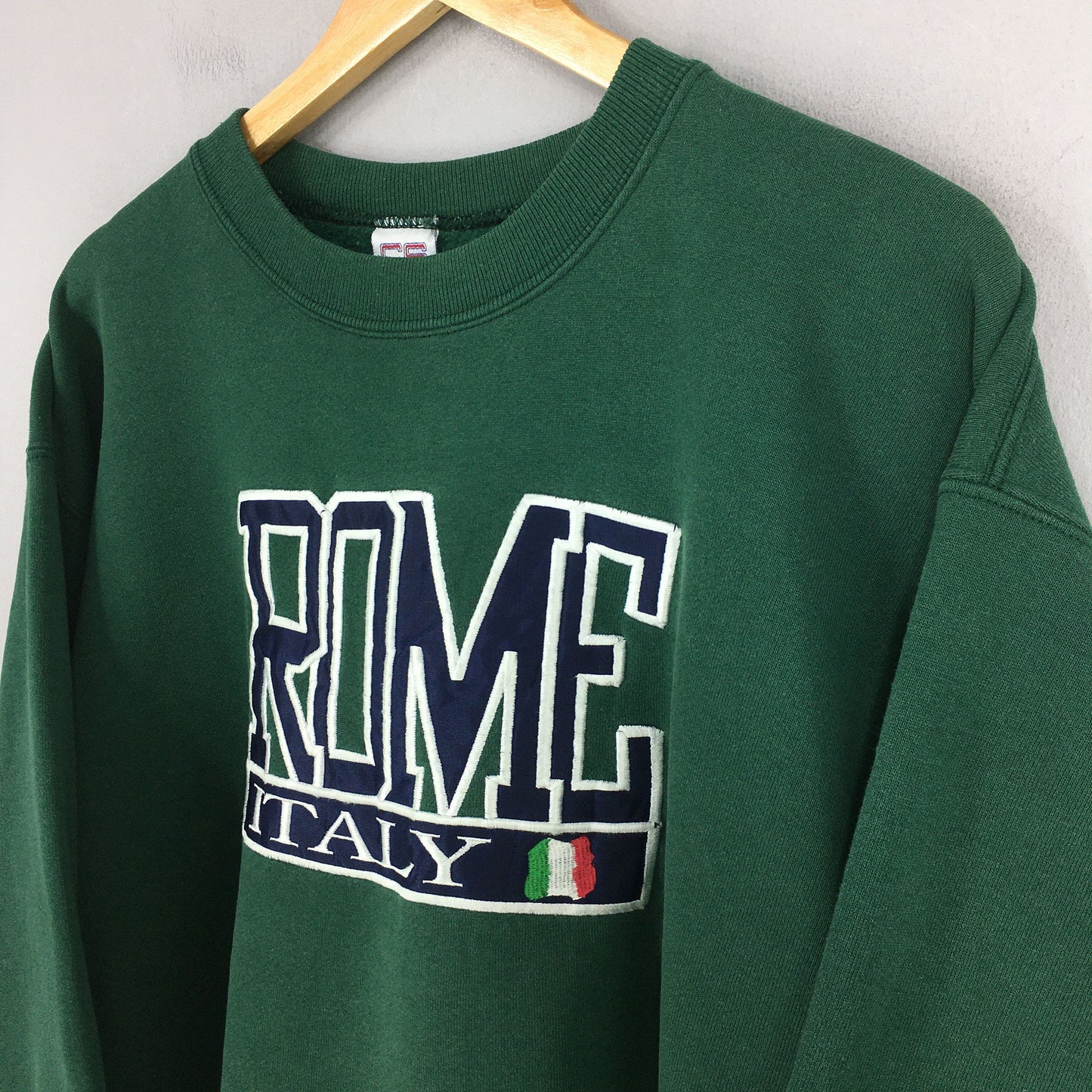 Rome Italy Embroidered Pullover Crewneck Large