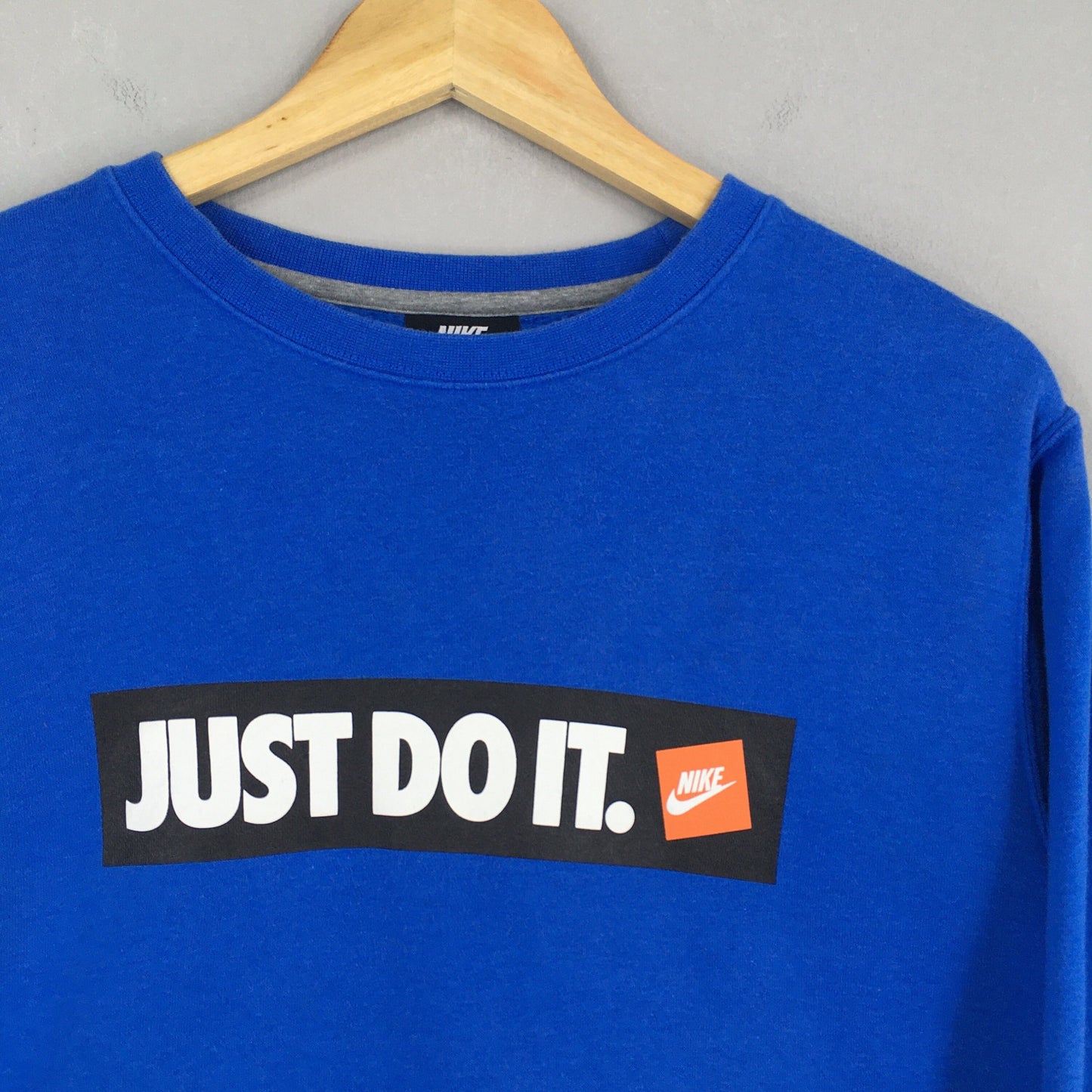 Nike Just Do It Blue Sweatshirt Large