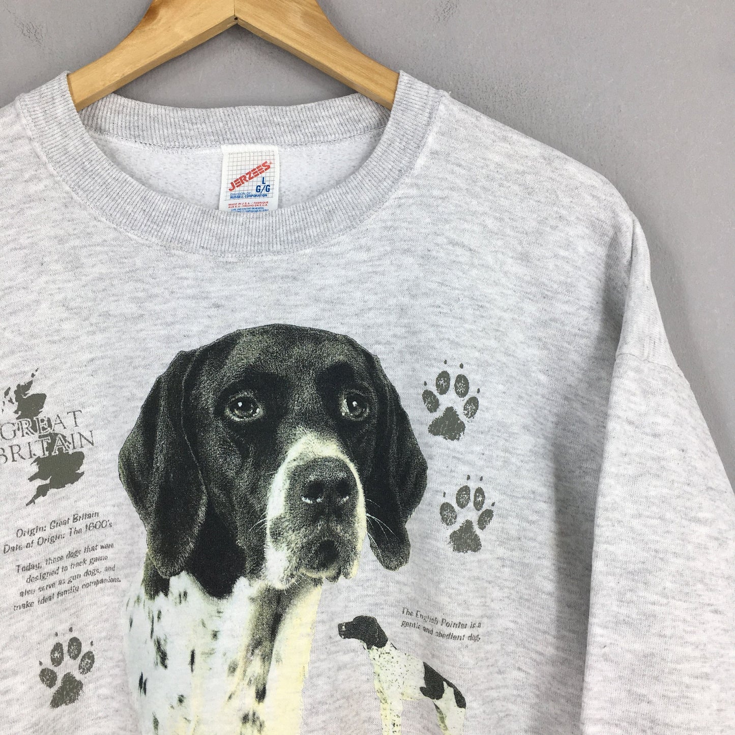 Great Britain Breed Dogs Gray Sweatshirt Large