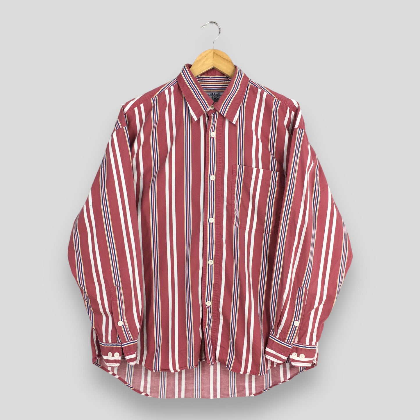 Life Tools Multicolor Red Stripes Flannel Shirt Large