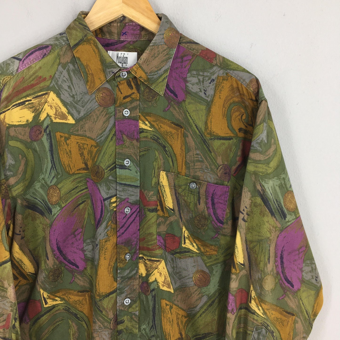 Modigliani Abstract Psychedelic Shirt Large