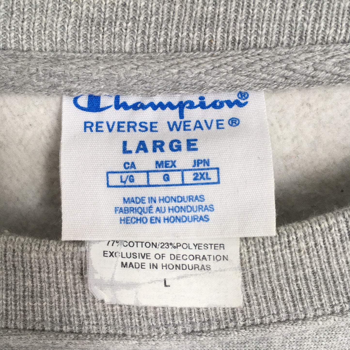 Champion Reverse Weave Gray Sweatshirt Large