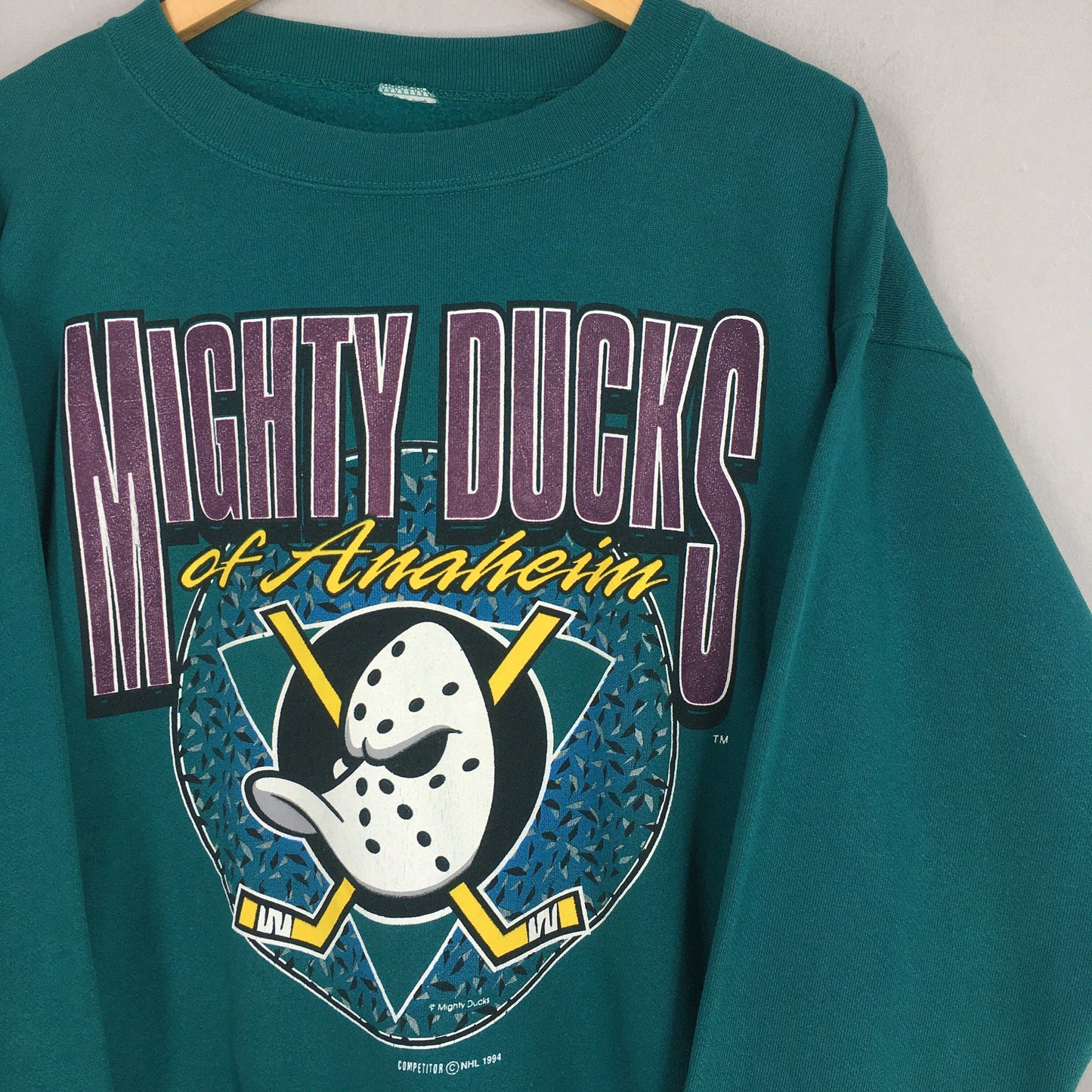 Mighty Ducks NHL Green Sweatshirt Large