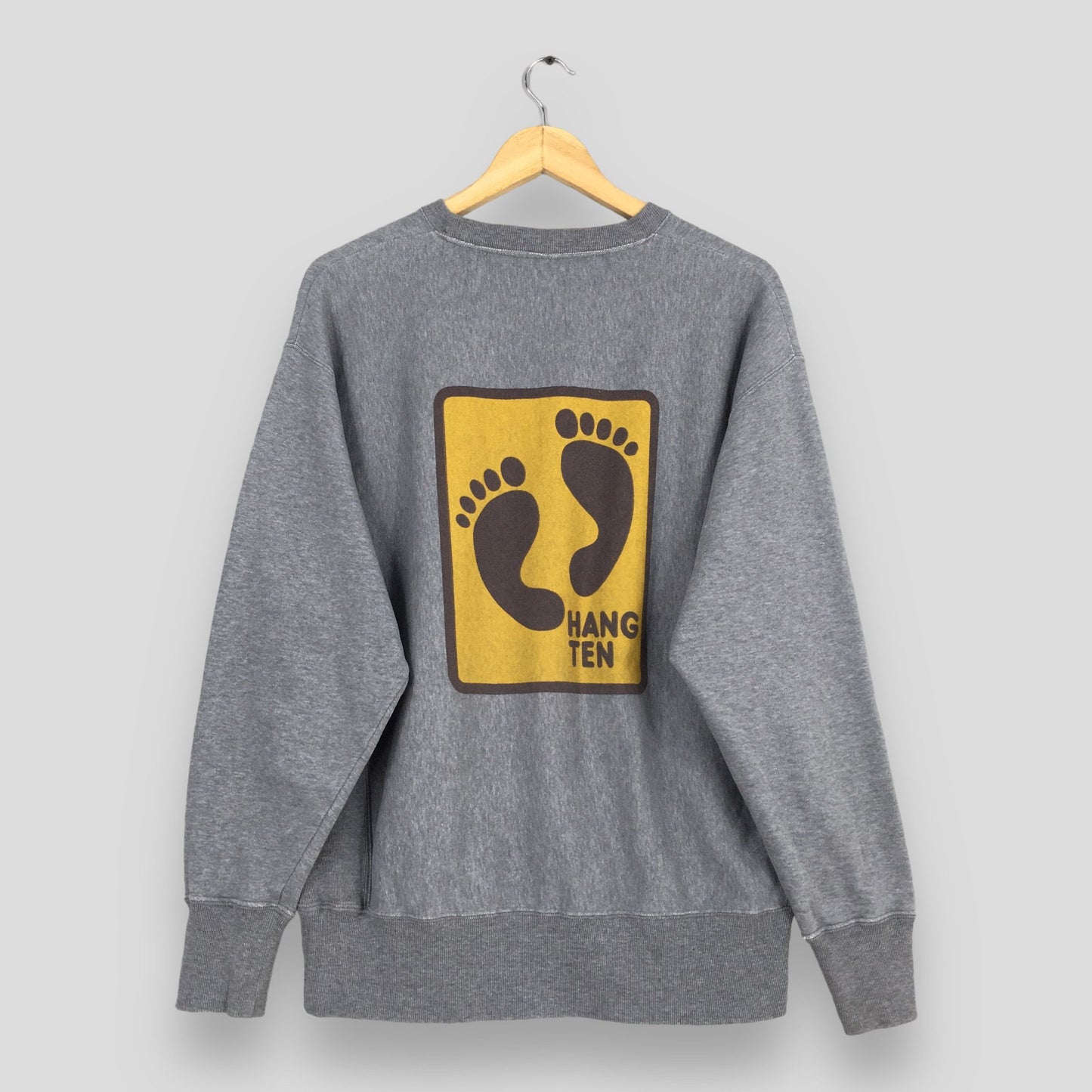 Hang Ten Surfing Sweatshirt Gray Large