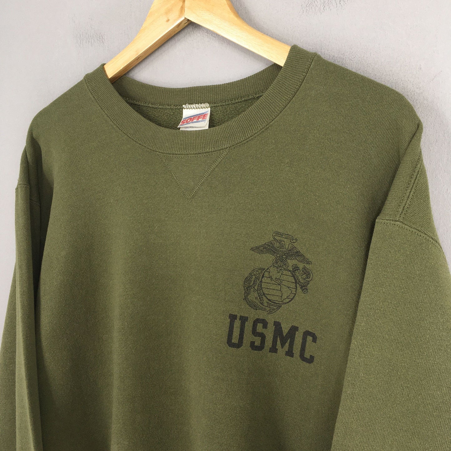 Usmc Marines Green Sweatshirt Medium