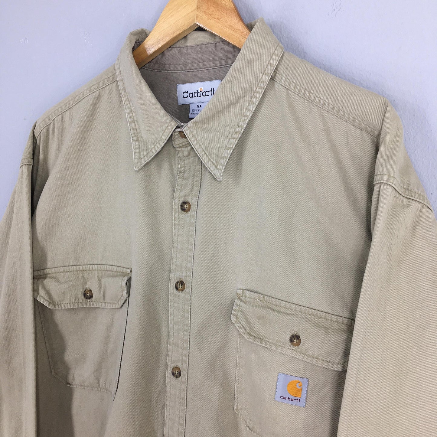 Carhartt Beige Work Shirt XLarge