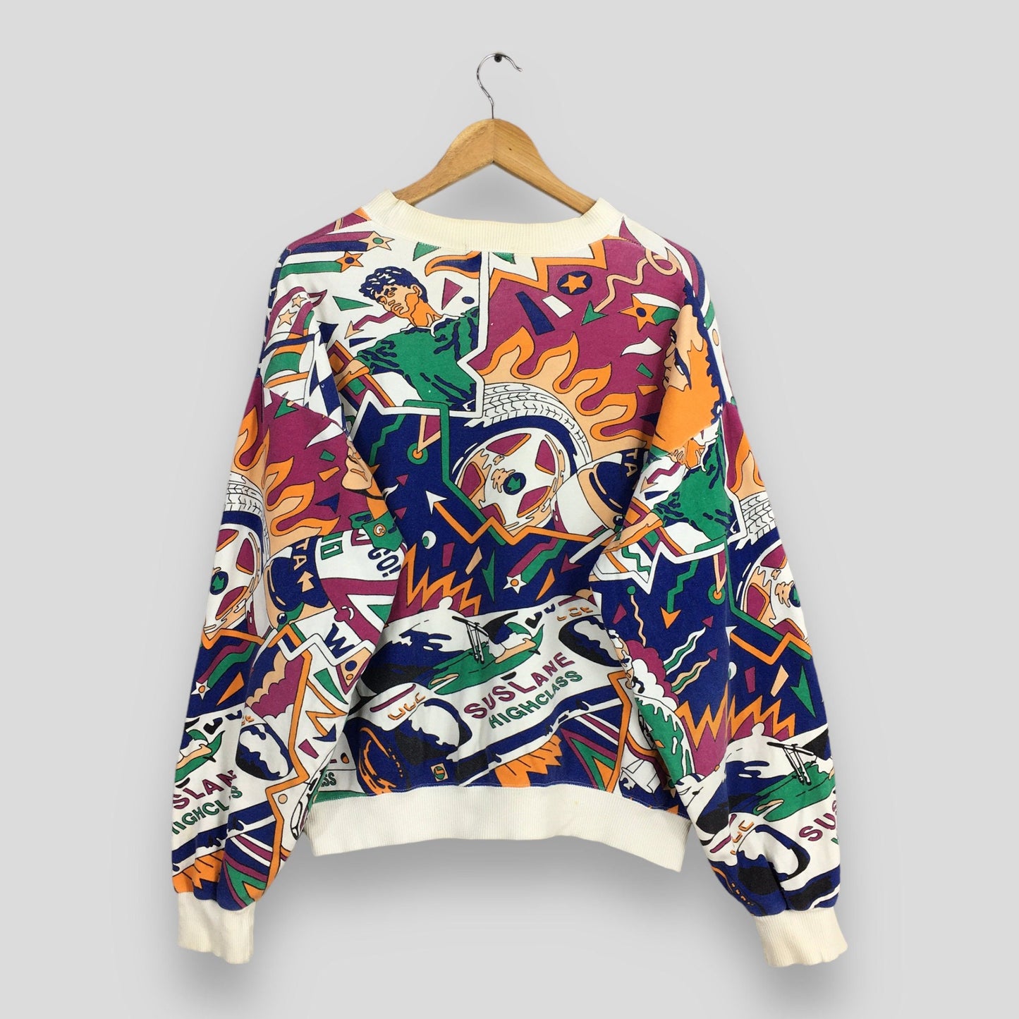 Suslane Highclass Racing Abstract Multicolor Sweatshirt M