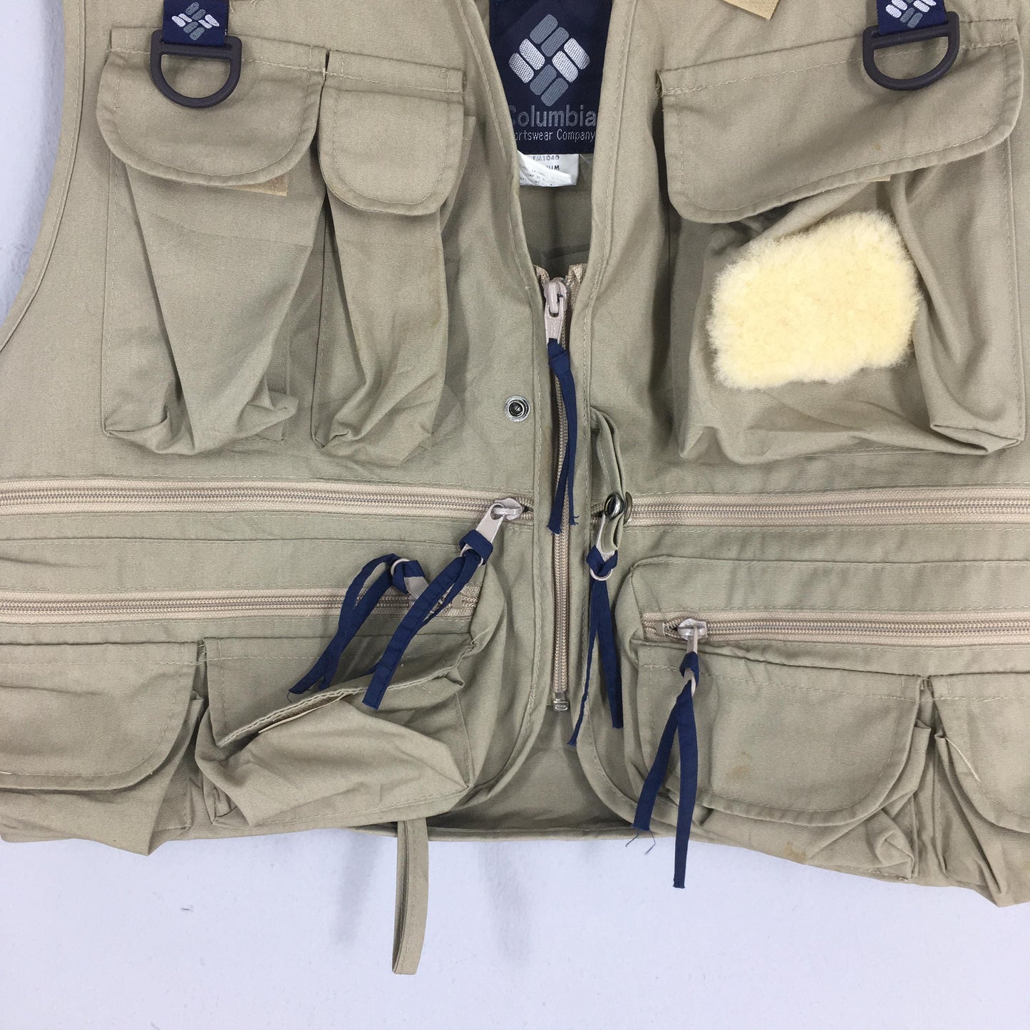 90s Columbia Tactical Vest Beige Jacket Medium
