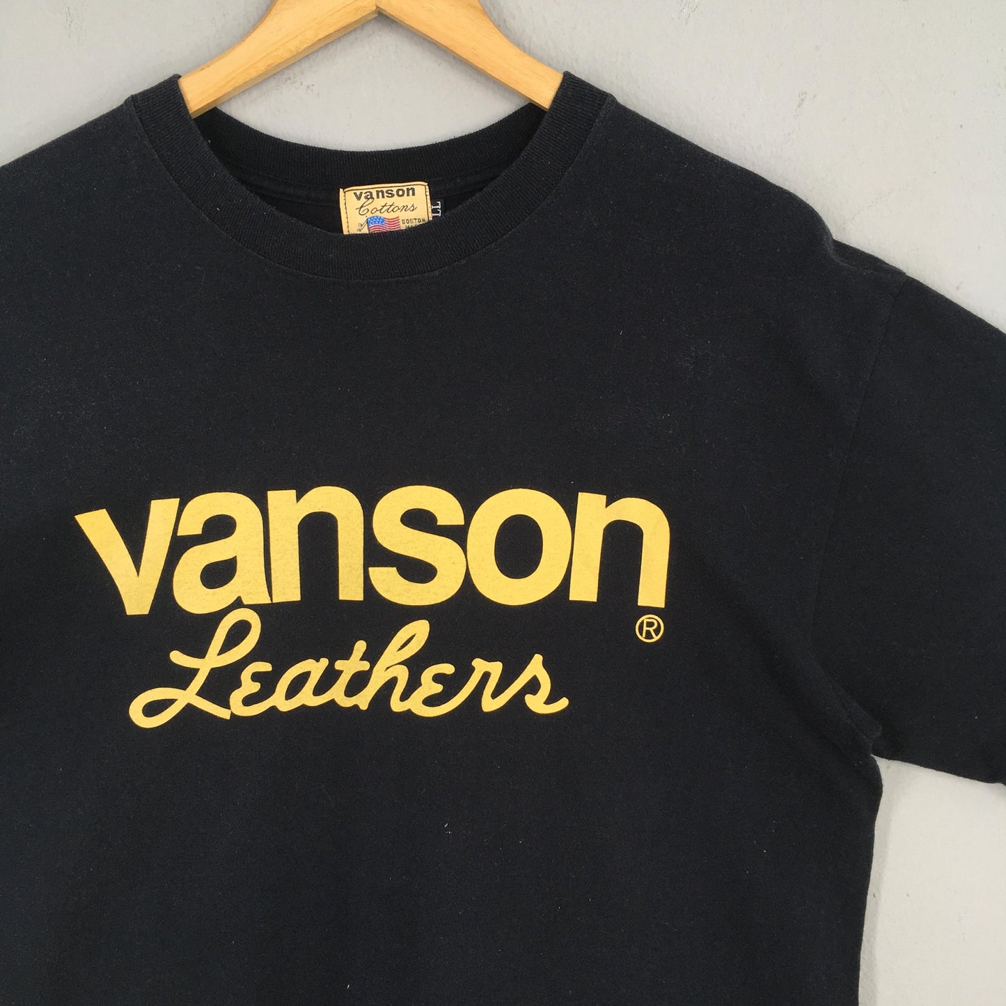 Vanson Cotton Motorcycle Club Black Tshirt Large