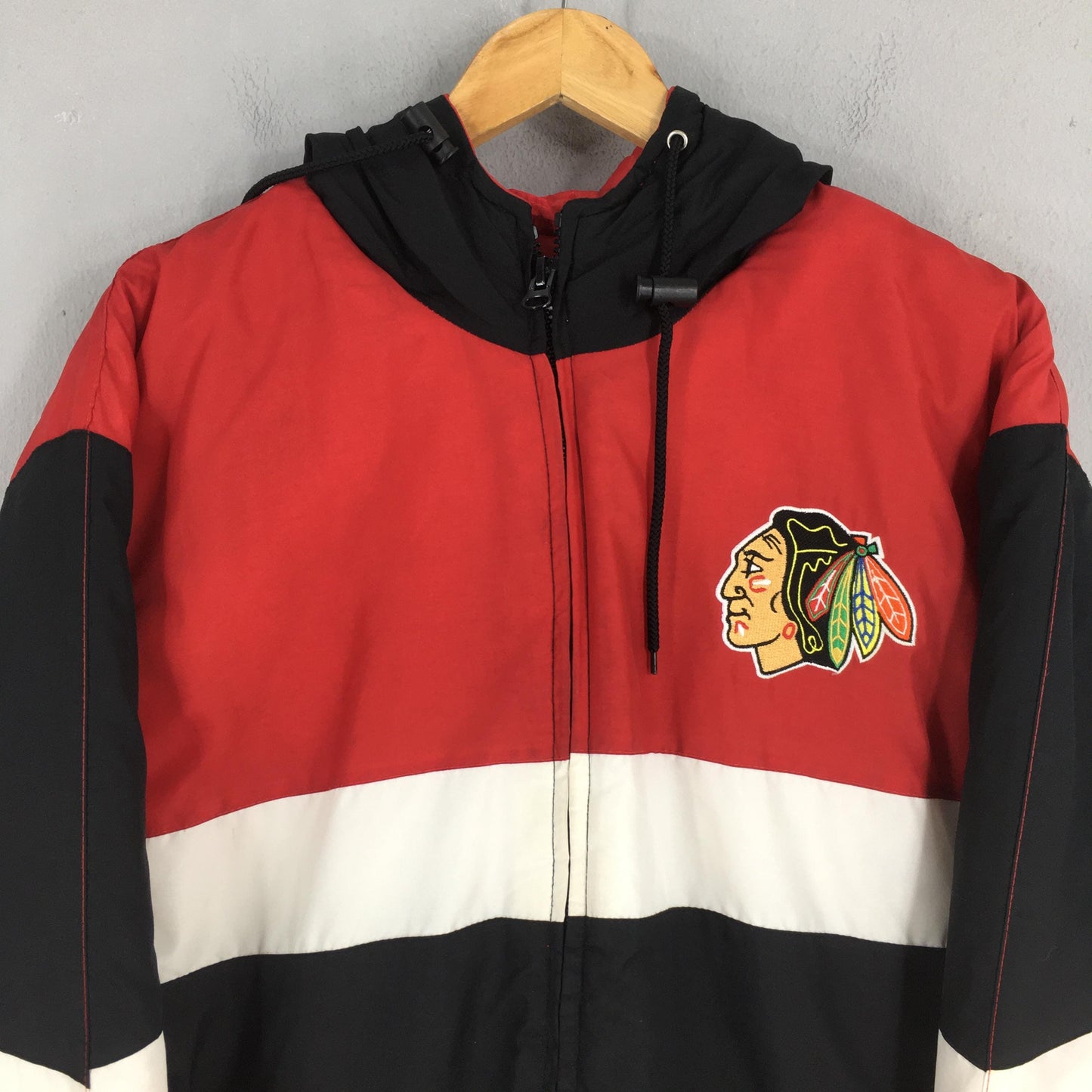 Chicago Blackhawks NHL Hoodie Bomber Jacket Medium