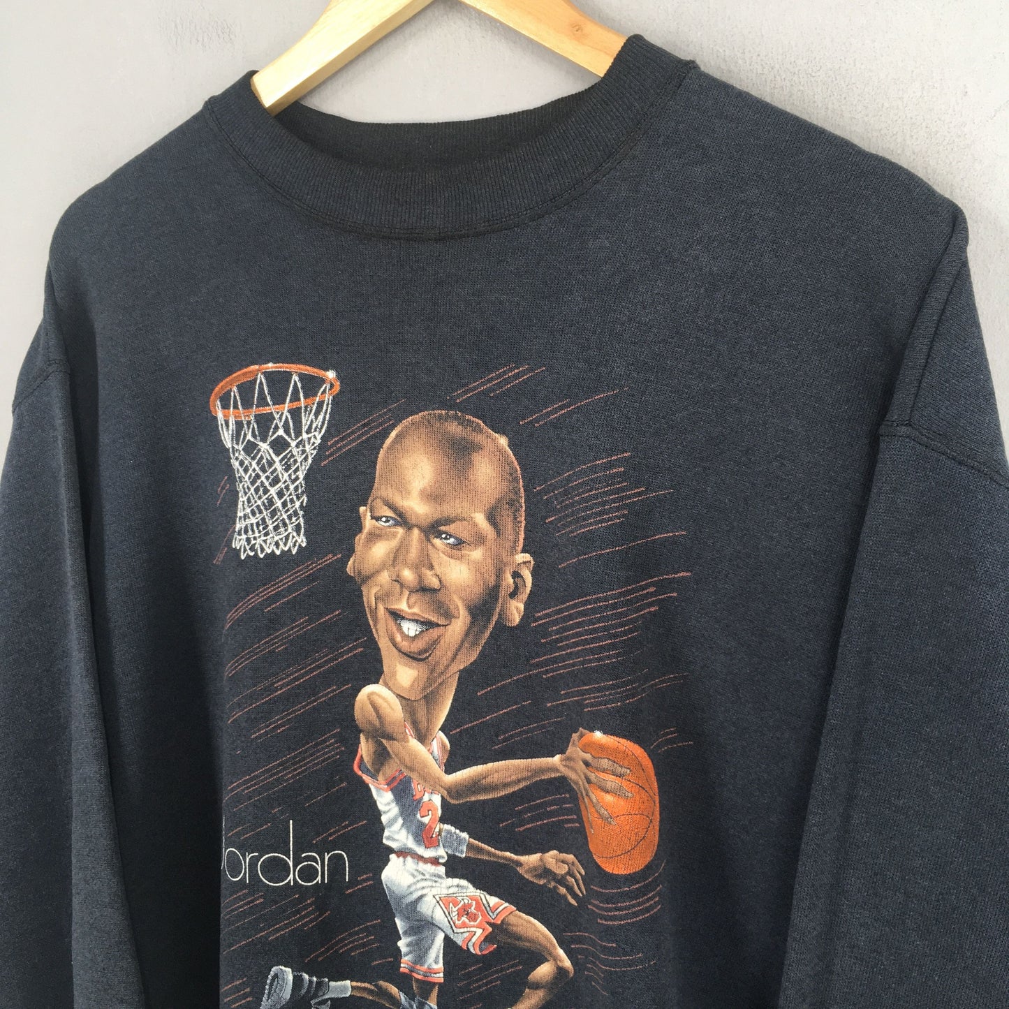 Michael Jordan NBA Baseball Sweatshirt Large