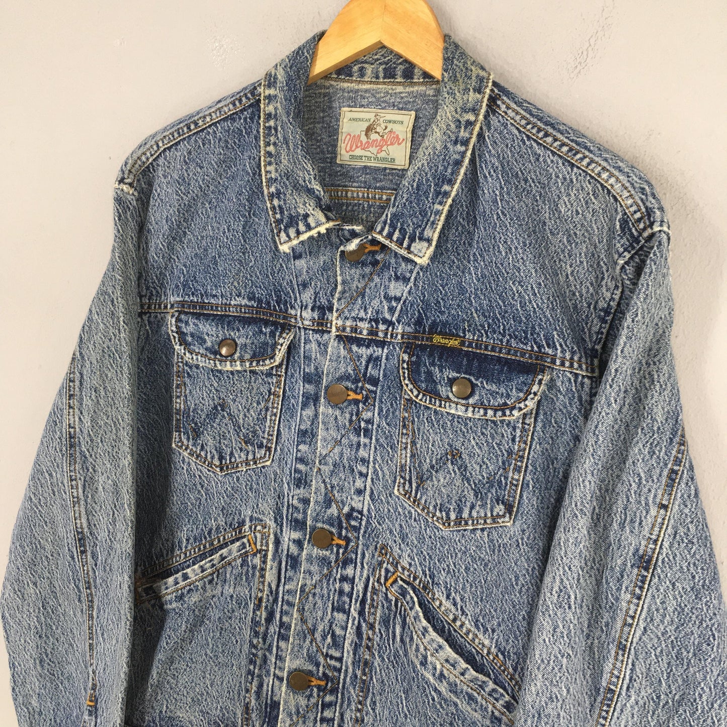 Wrangler 124MJ Denim Trucker Jacket Medium