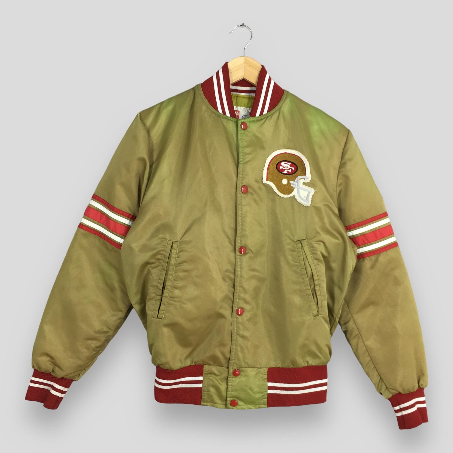 San Francisco 49ers NFL Gold Satin Jacket Small