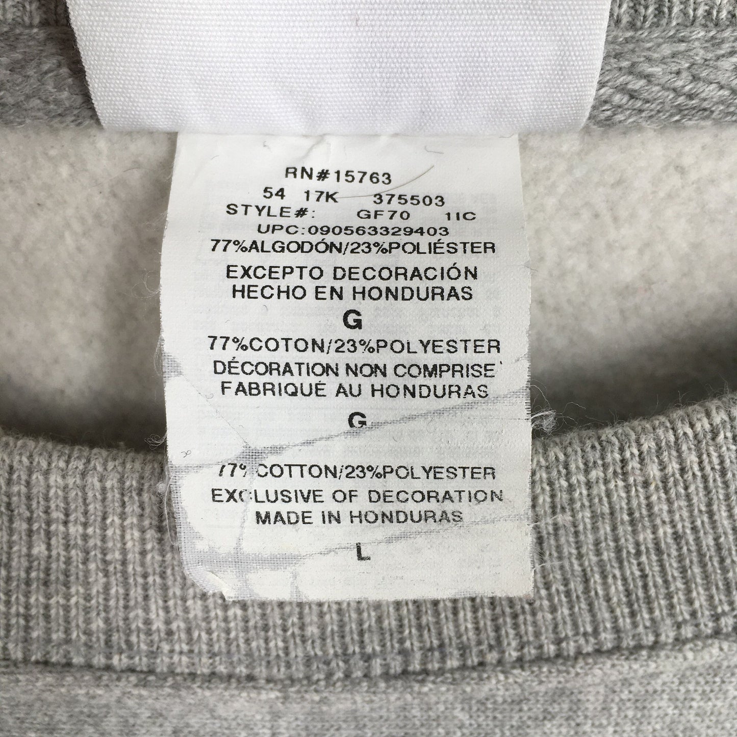 Champion Reverse Weave Gray Sweatshirt Large