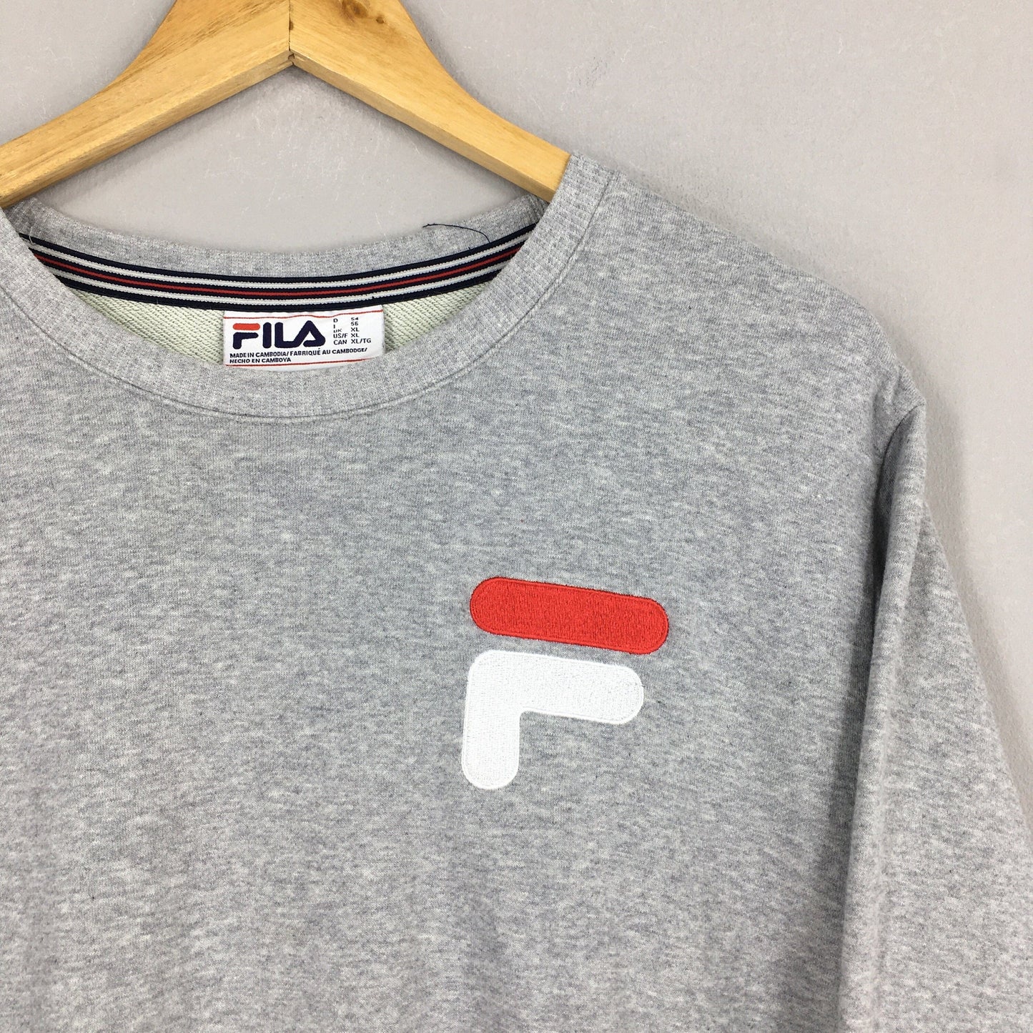 Fila Italia Gray Sweatshirt XLarge