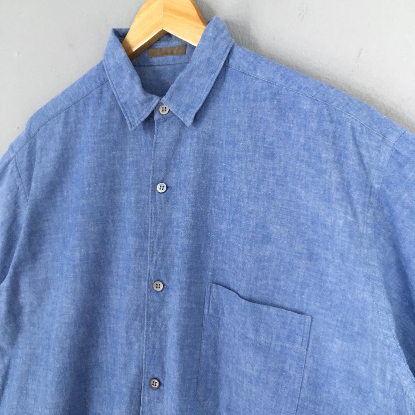 Ys For Men Yohji Yamamoto Blue Shirt XLarge