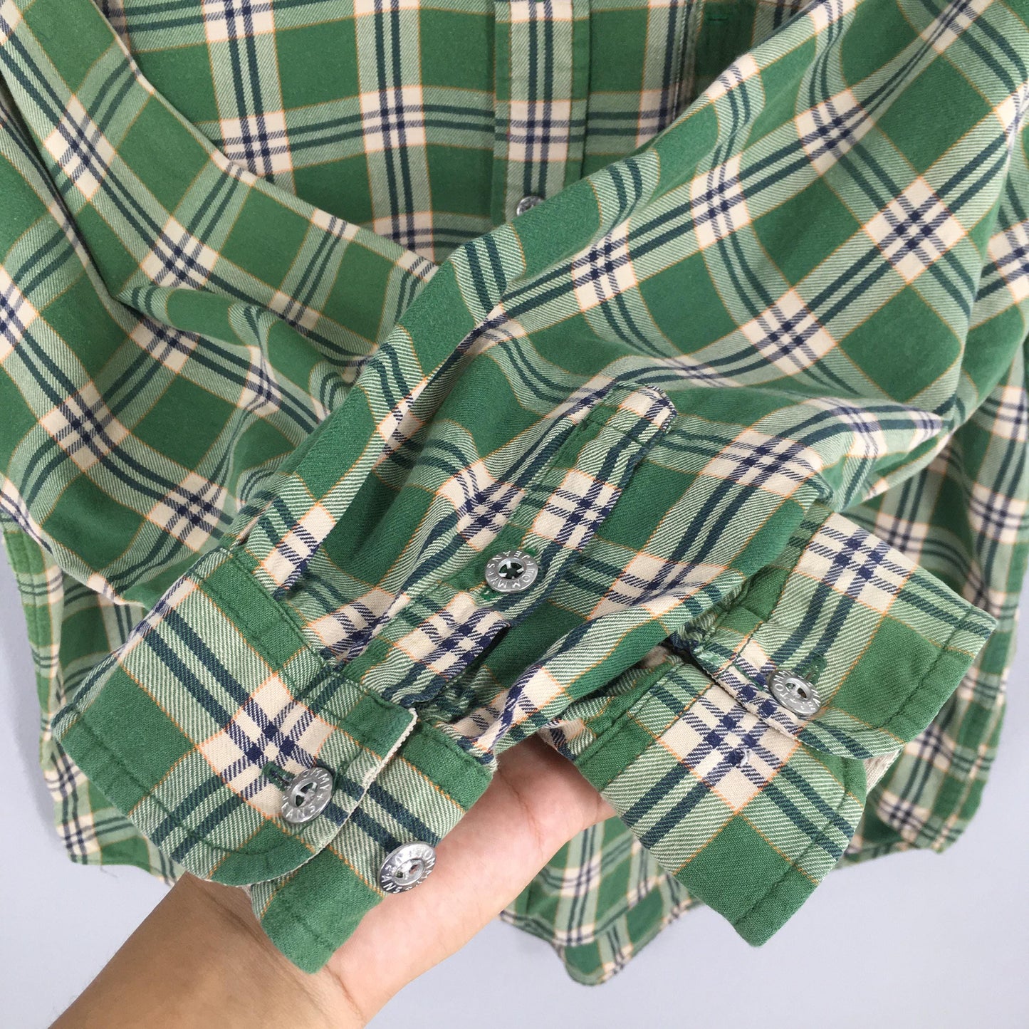 Tommy Hilfiger Checkered Green Shirt Medium