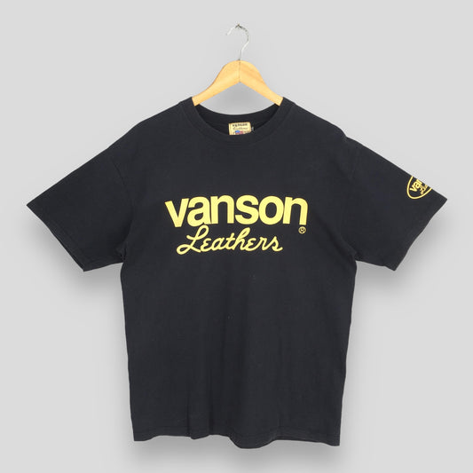 Vanson Cotton Motorcycle Club Black Tshirt Large