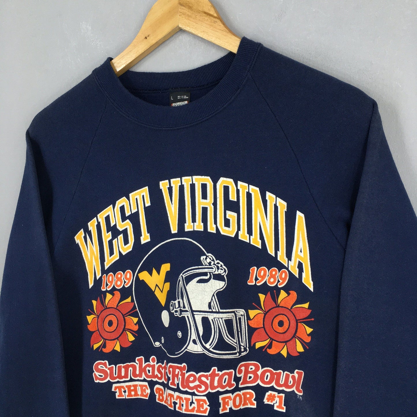 West Virginia Mountaineers Football Sweatshirt Large