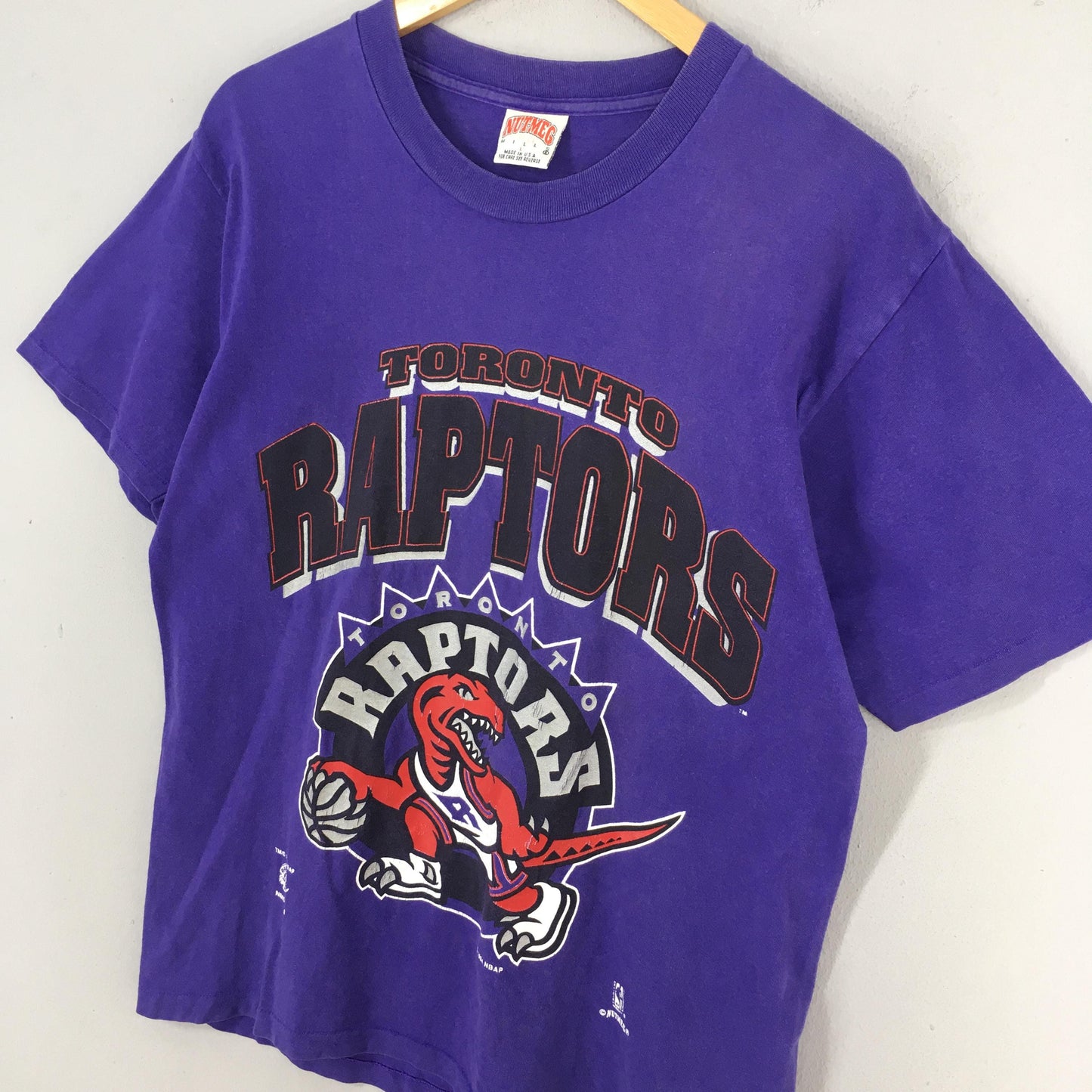 90s Toronto Raptors NBA Purple T shirt Large