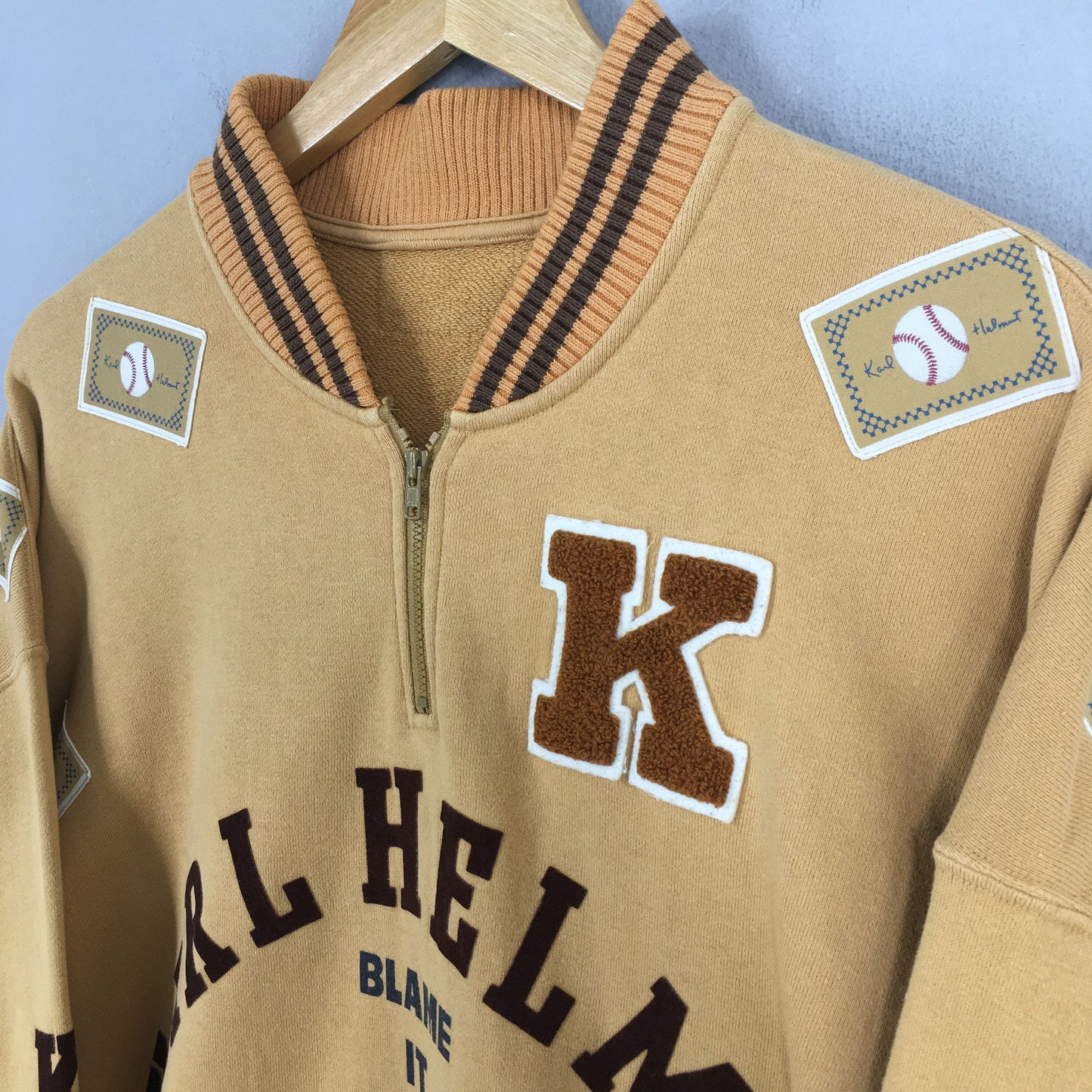 Karl Helmut Half Zipper Sweater Large