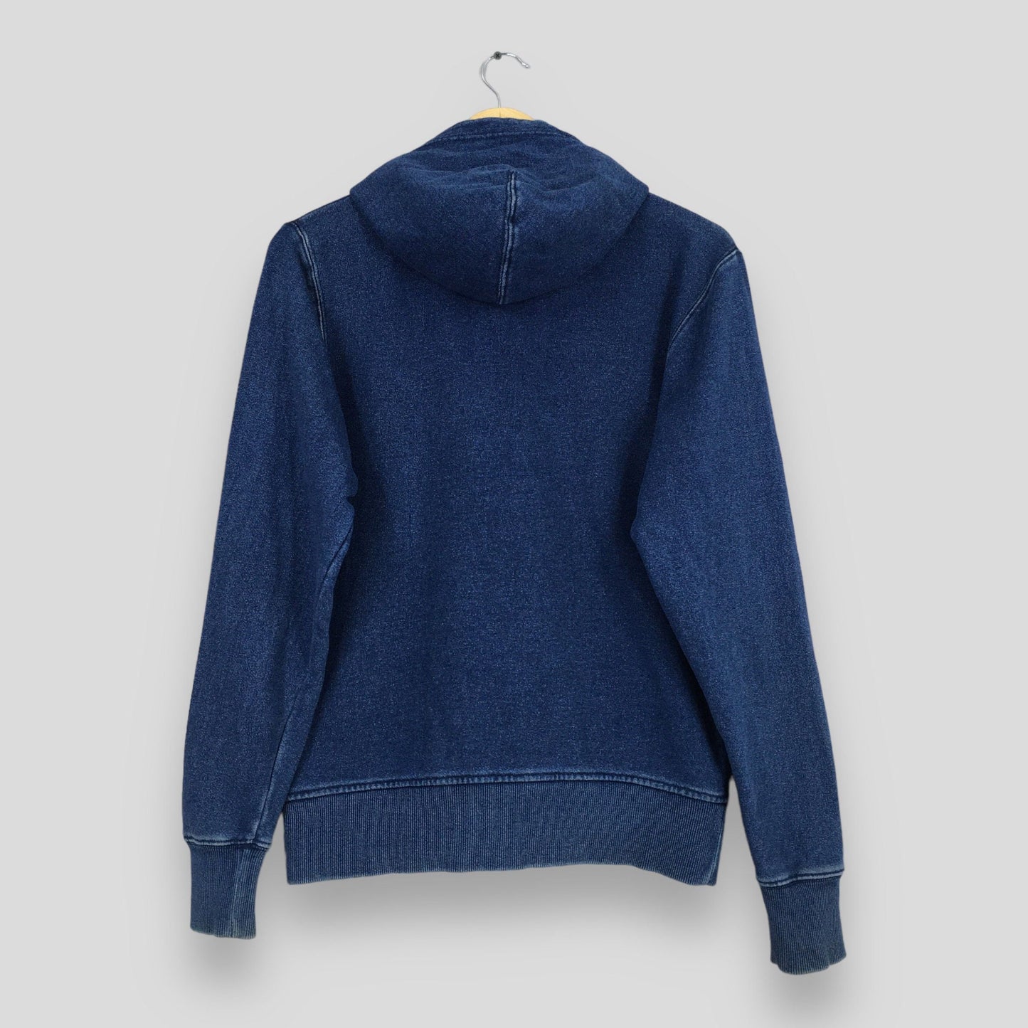 Indigo Blue Zipper Hoodies Medium