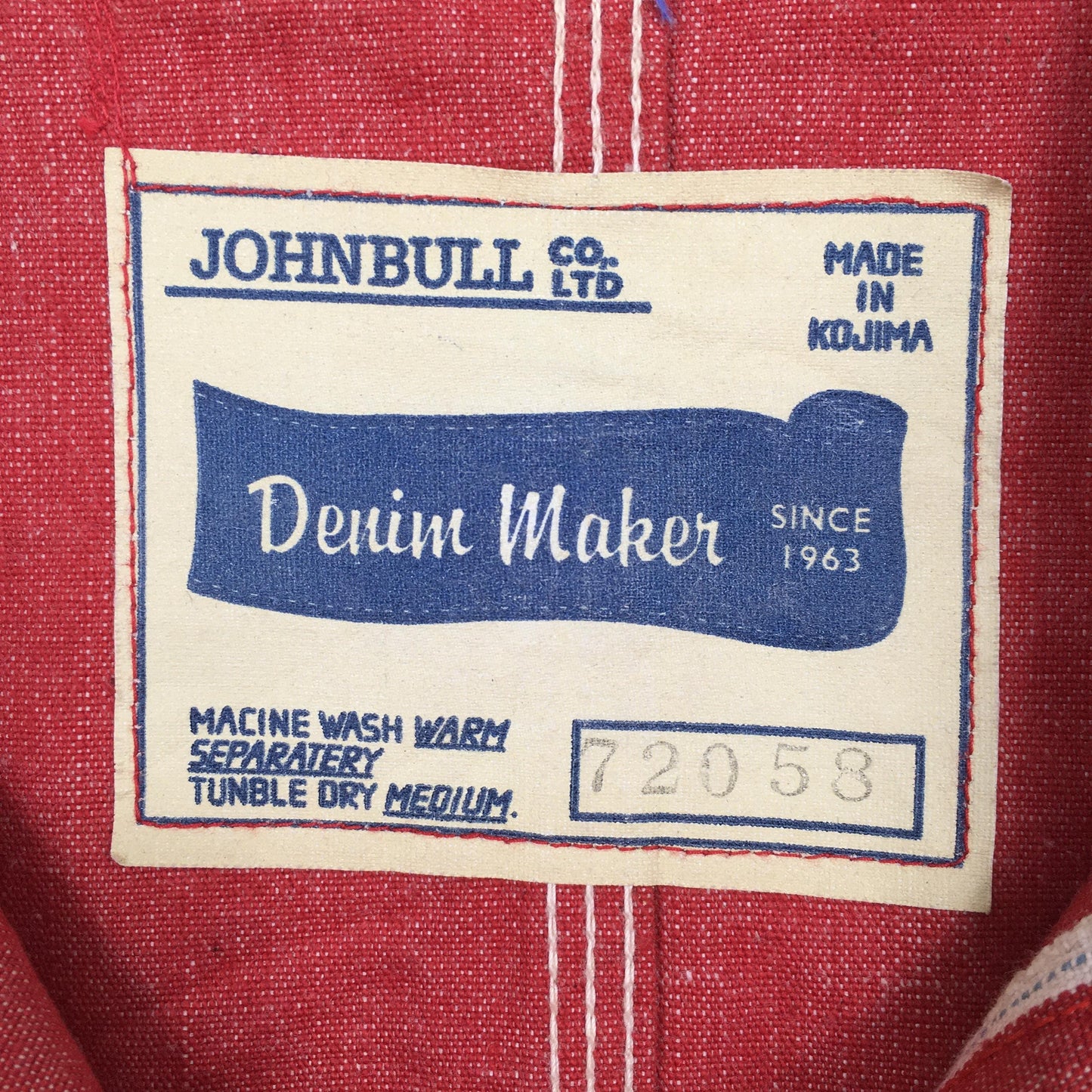 Johnbull Denim Workers Red Jacket Medium