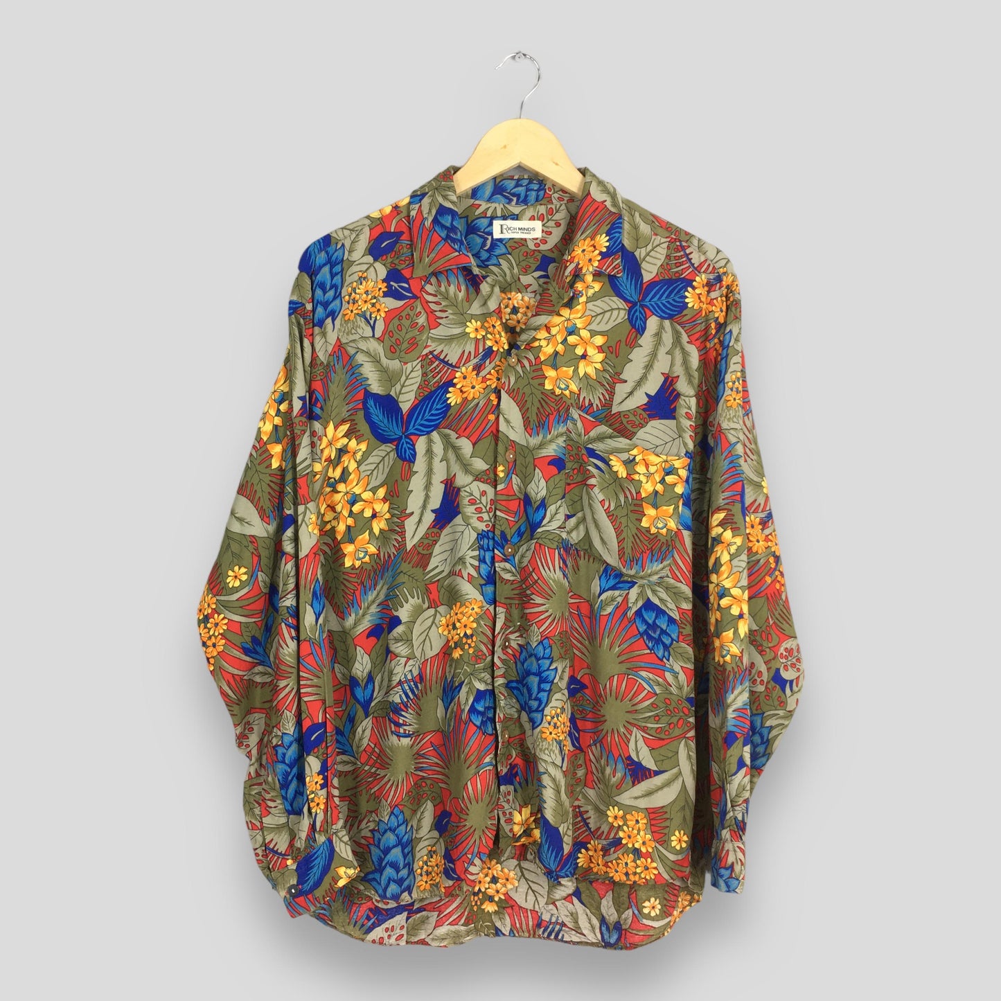 Flower Abstract Pattern Casual Shirt Medium