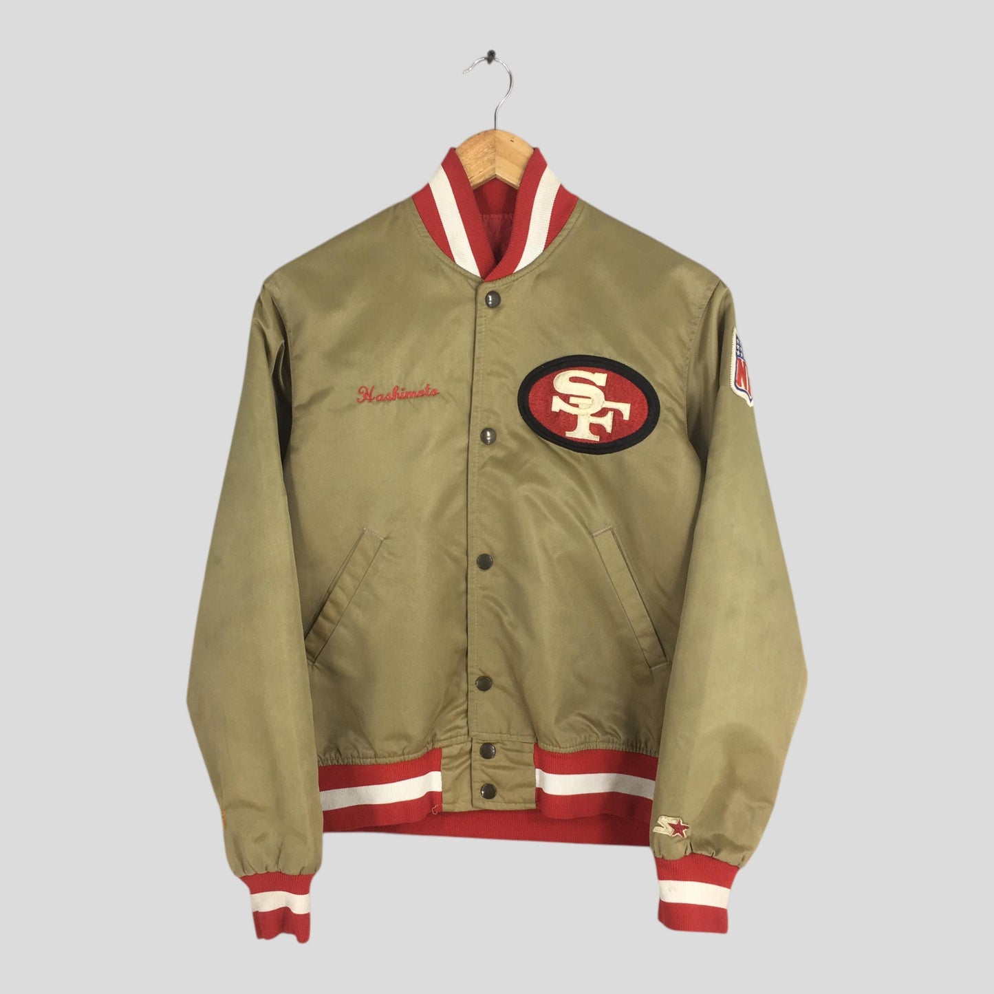 San Francisco 49ers NFL Gold Satin Jacket Small