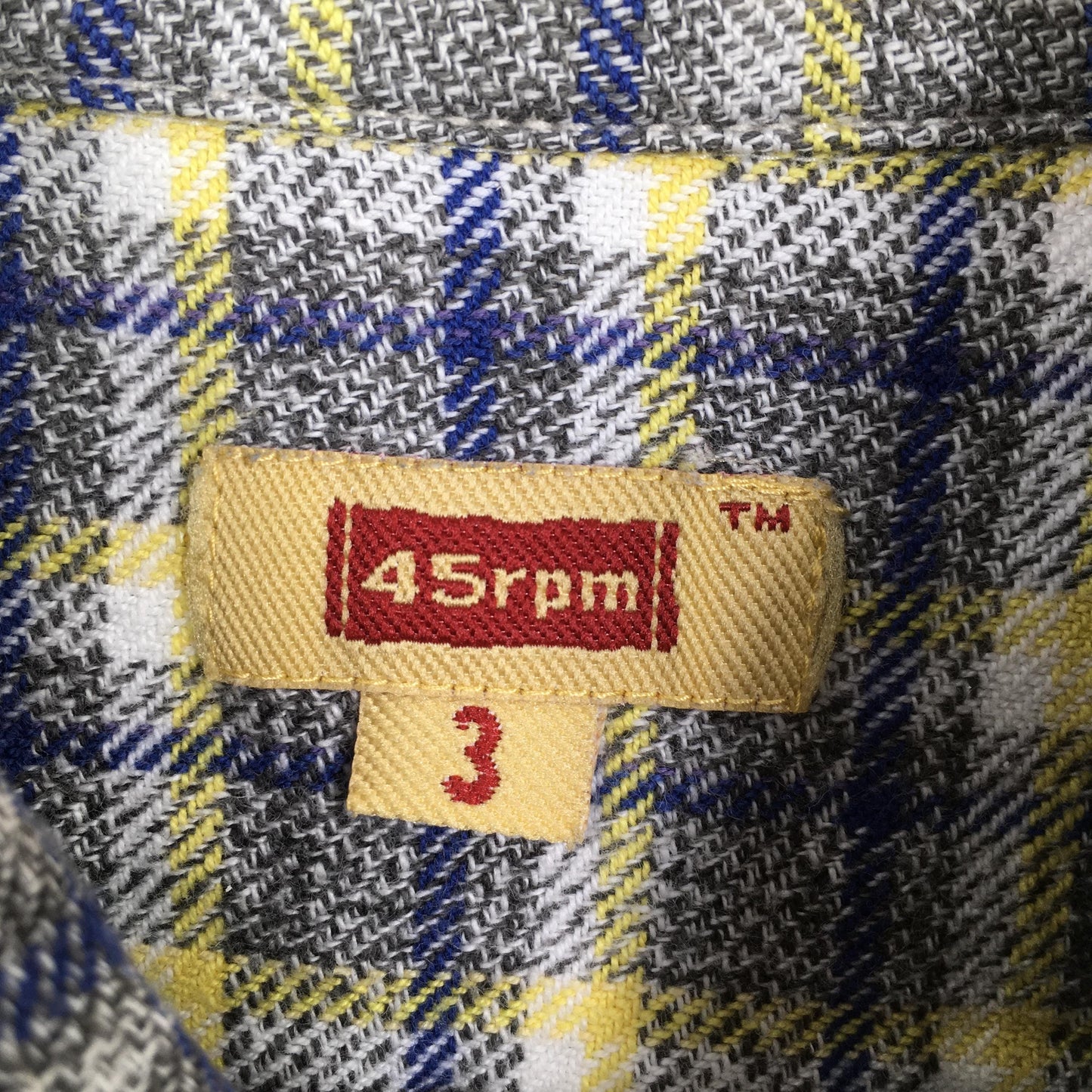 45rpm Japan Checkered Shirt Medium